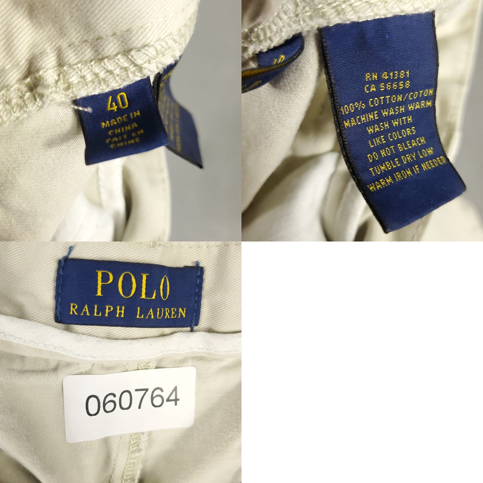 Ralph Lauren VINTAGE Ralph Lauren Men's Shorts Size 40 Beige Chino Flat Front Cotton Casual Size US 40 / EU 56 - 8 Thumbnail