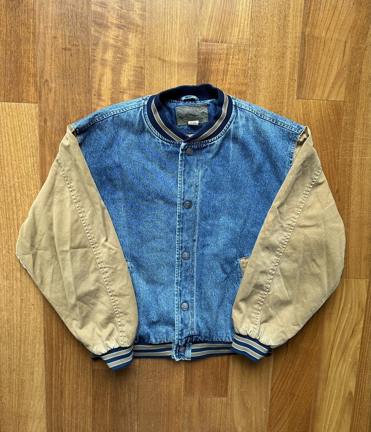 Vintage Vintage 90s United States Marine Corps Denim Bomber Jacket Size US L / EU 52-54 / 3 - 2 Thumbnail