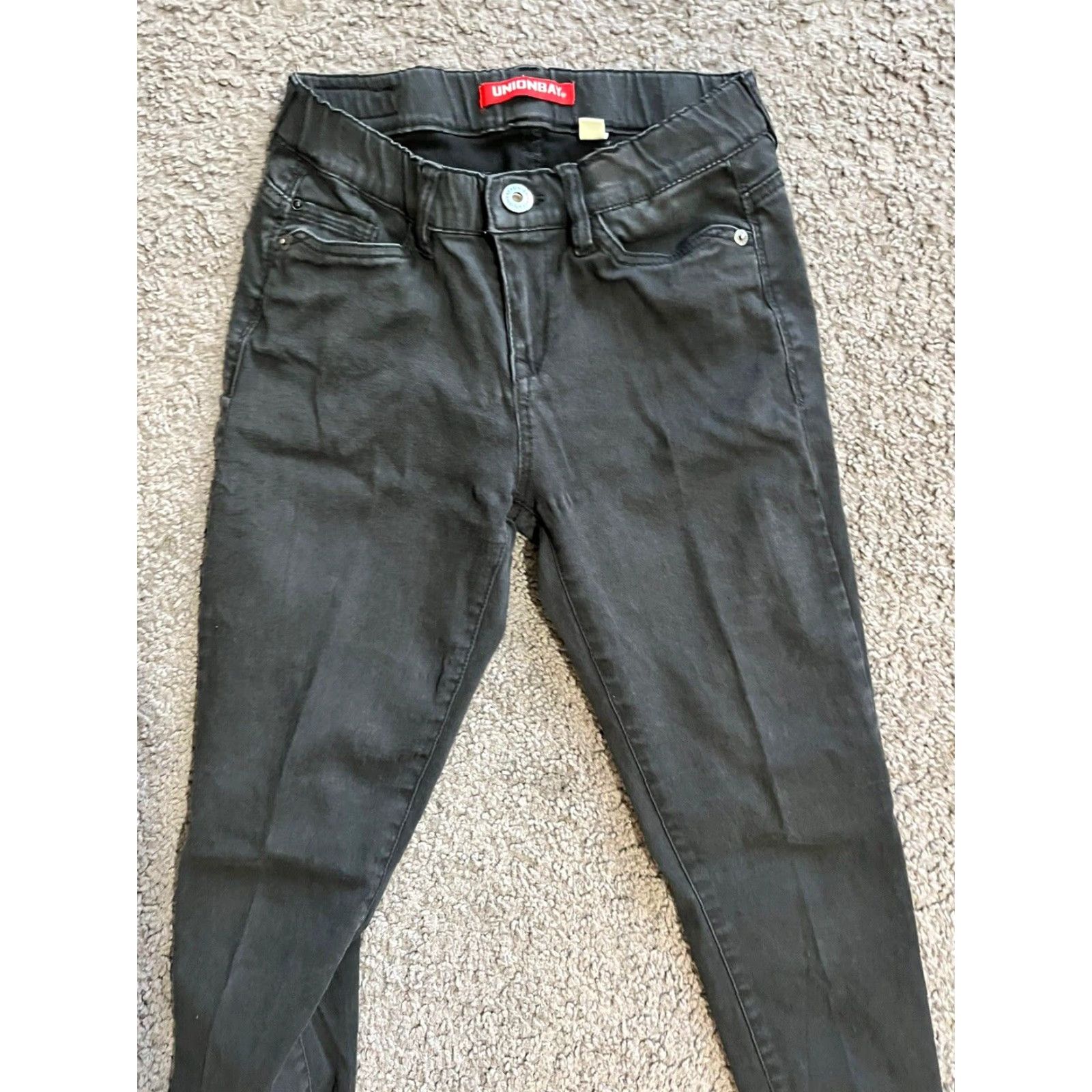 Vintage UNIONBAY Black Jegging Womens 3 Skinny Jeans Stretch Low Rise 5-Pocket Classic Size 26" / US 2 / IT 38 - 2 Thumbnail