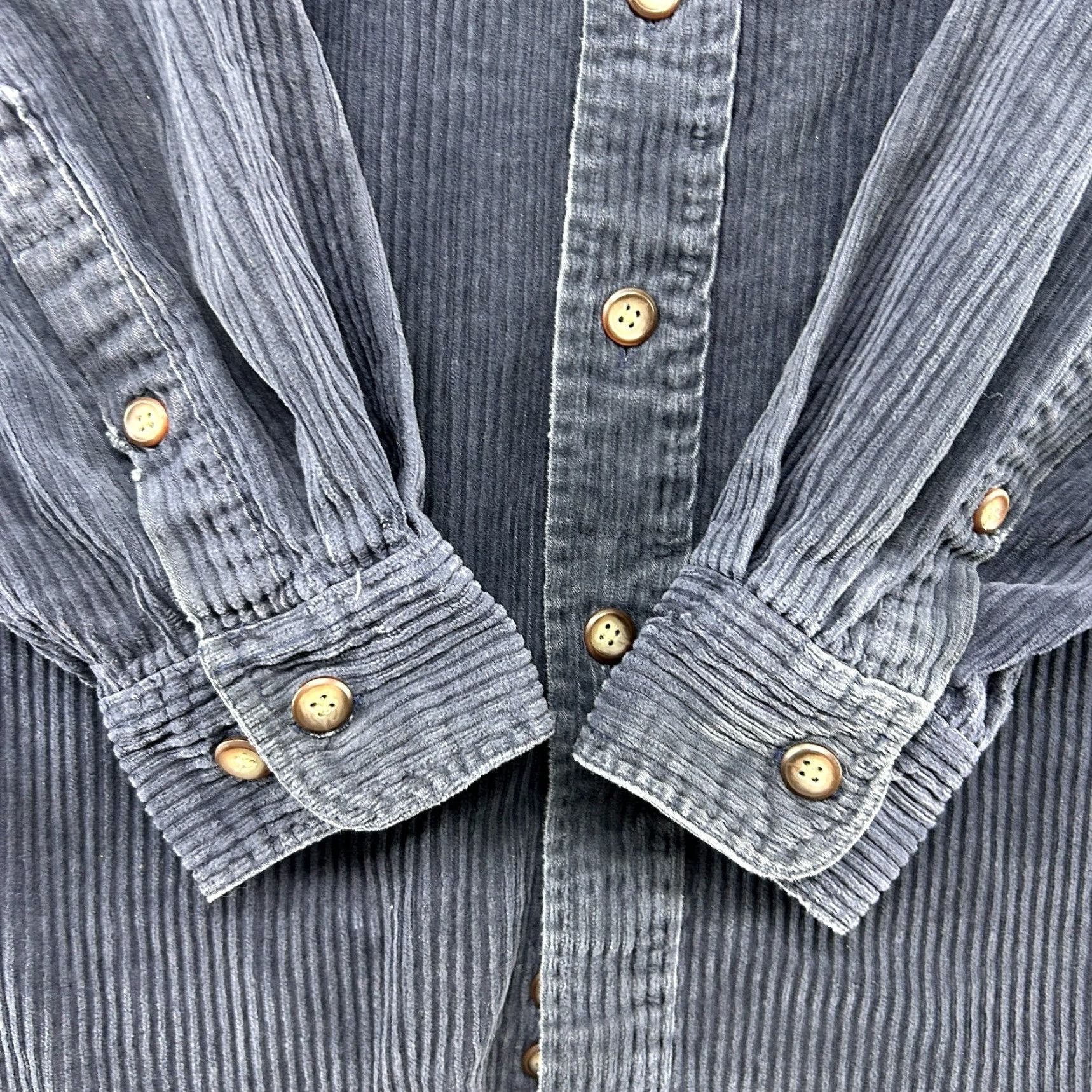 High Sierra VINTAGE High Sierra Shirt Mens L Blue Corduroy Button-Up Long Sleeve Cotton 90s Size US L / EU 52-54 / 3 - 3 Thumbnail