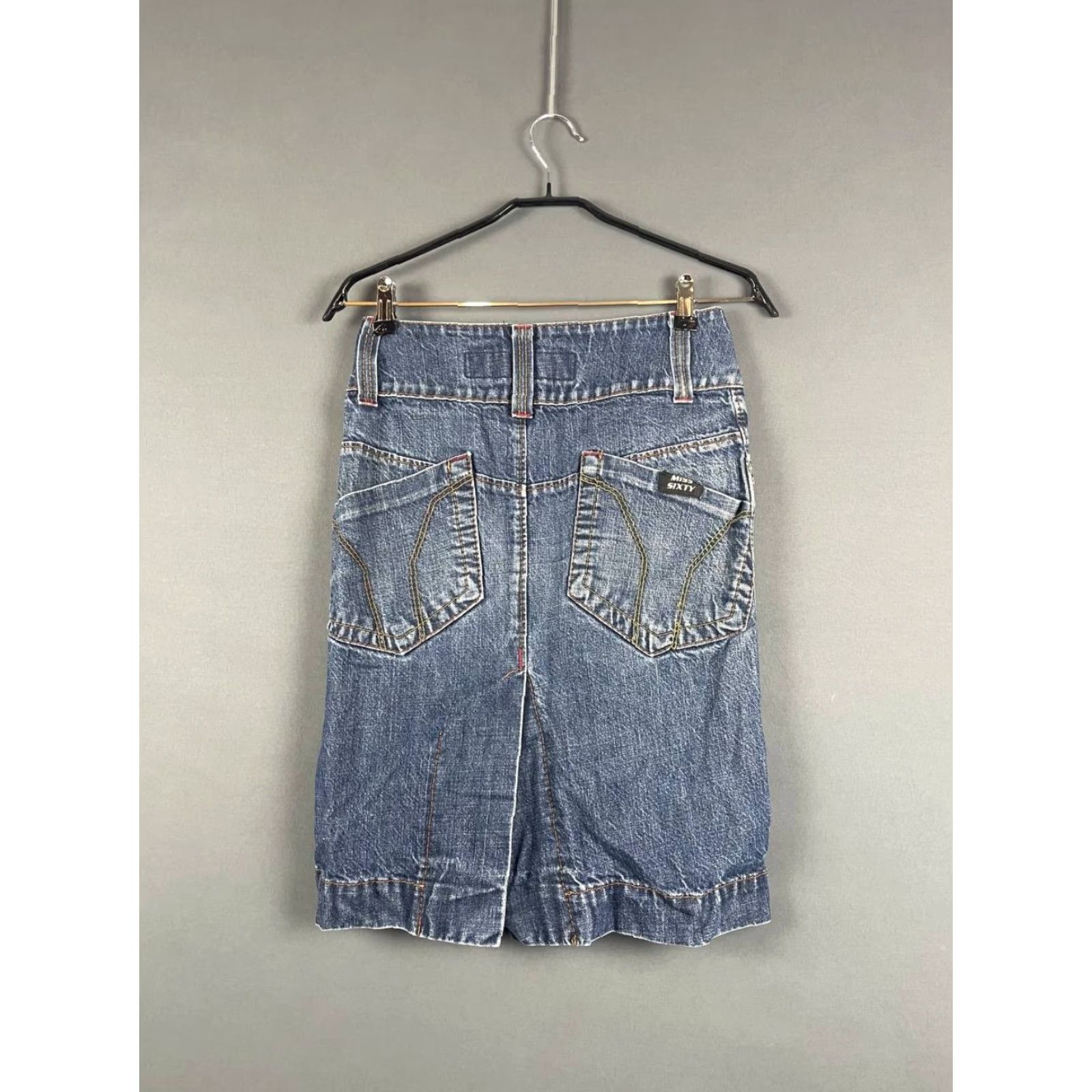 Miss Sixty Miss Sixty Womens Jeans Skirt Midi Blue Cotton Zipper Size S Casual Dressy Midi Skirt Womens Size 28" / US 6 / IT 42 - 2 Thumbnail