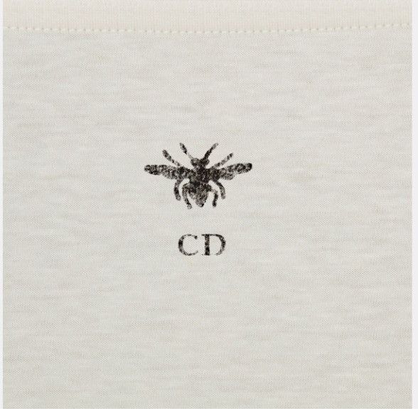 Dior o1w1db10924 Cotton Jersey And Linen T-Shirt in Ecru Size M / US 6-8 / IT 42-44 - 3 Thumbnail