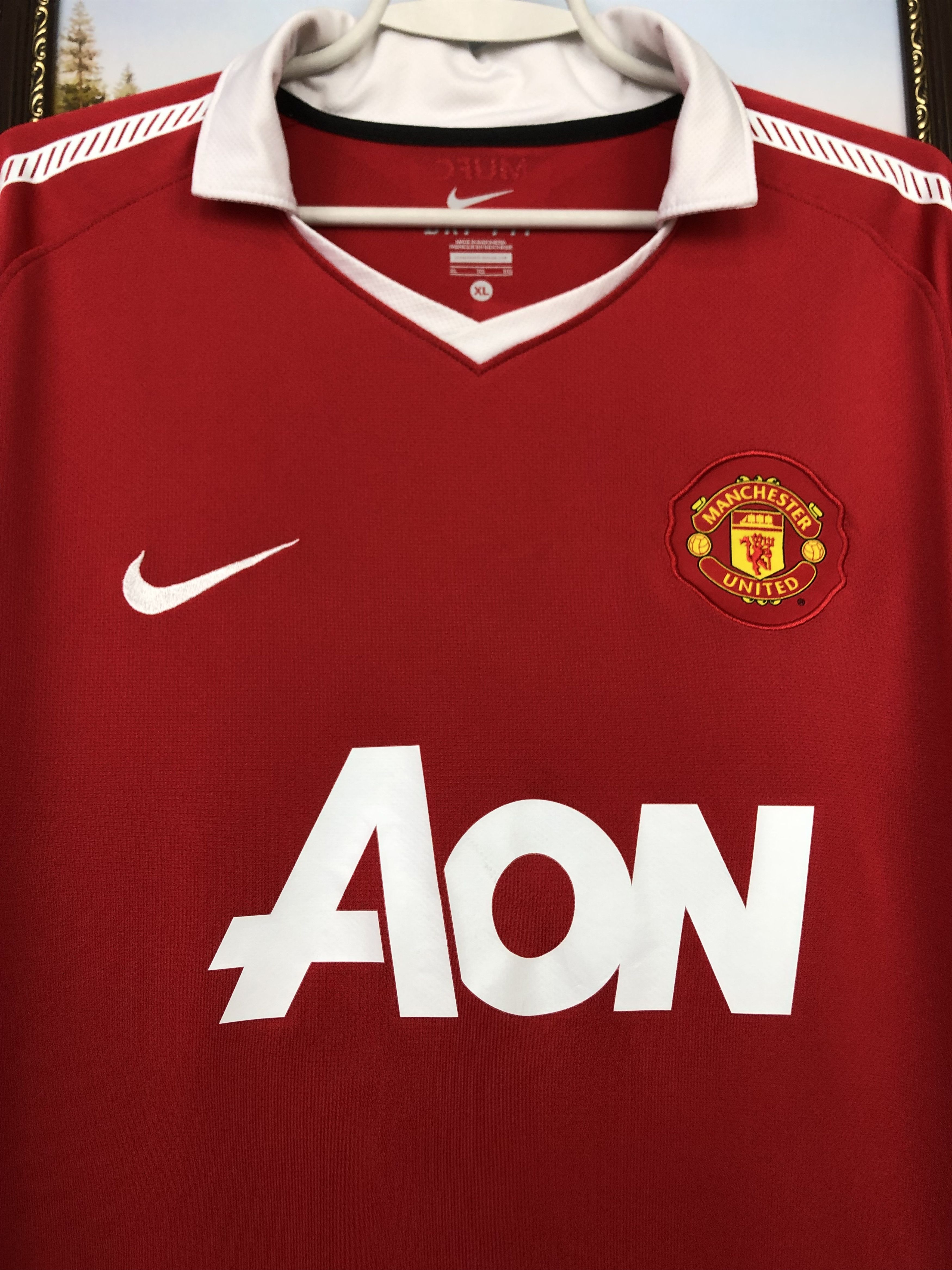 Nike Manchester United Home football 2010 Jersey #21 Rafael Size US XL / EU 56 / 4 - 5 Thumbnail