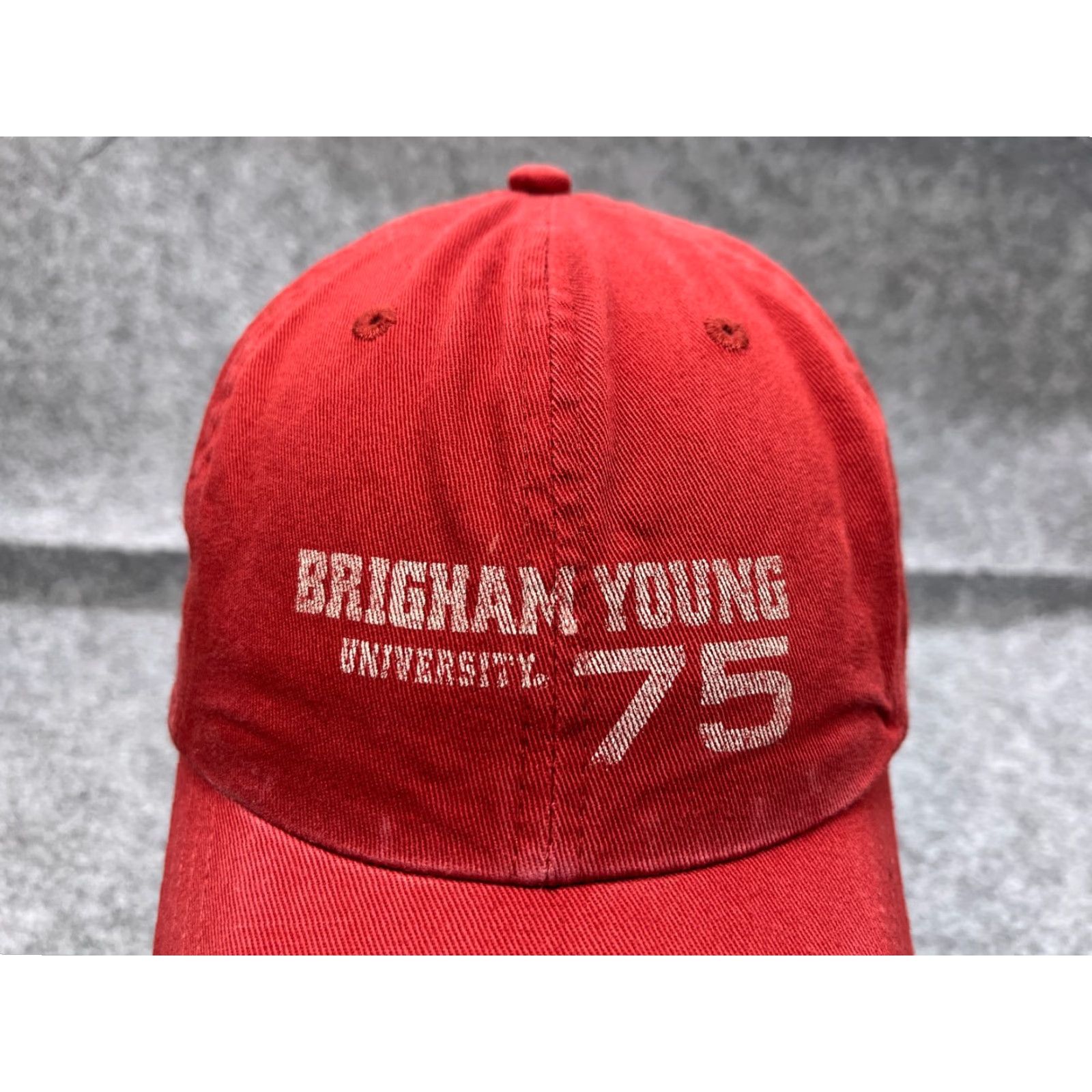 Vintage VINTAGE Brigham Young University Hat Cap Strap Back Adult One Size Red 100% Cotton Baseball Cap Mens Size ONE SIZE - 2 Thumbnail