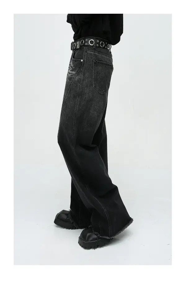 Japanese Brand Kuroda x Etou Street retro patchwork loose washed jeans Size US 32 / EU 48 - 5 Thumbnail