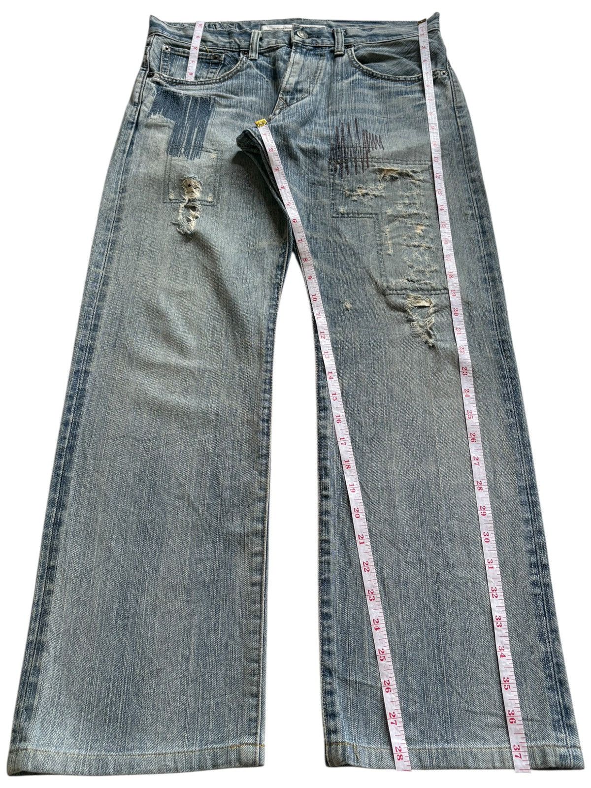 Edwin Exclusive Vintage Edwin XV Bleach Embroidered Loose Jeans Size US 32 / EU 48 - 13 Thumbnail