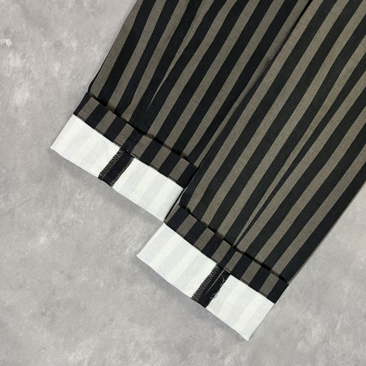 Japanese Brand 2000s D.M.G Japan Made Striped Trousers / Workwear Pants Size US 28 / EU 44 - 3 Thumbnail