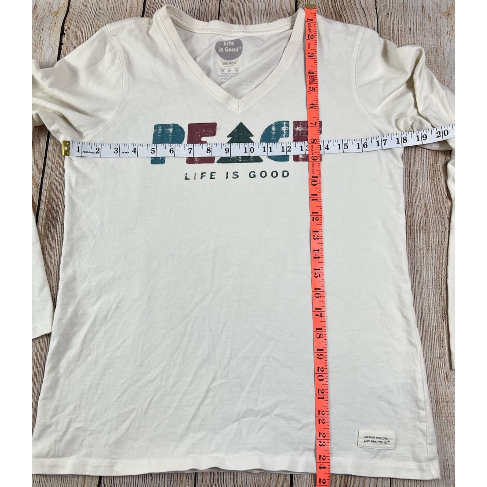 Life is Good VINTAGE Life is Good Shirt Peace Holiday Classic Fit Longsleeve Women M White Kid? Size M / US 6-8 / IT 42-44 - 3 Thumbnail