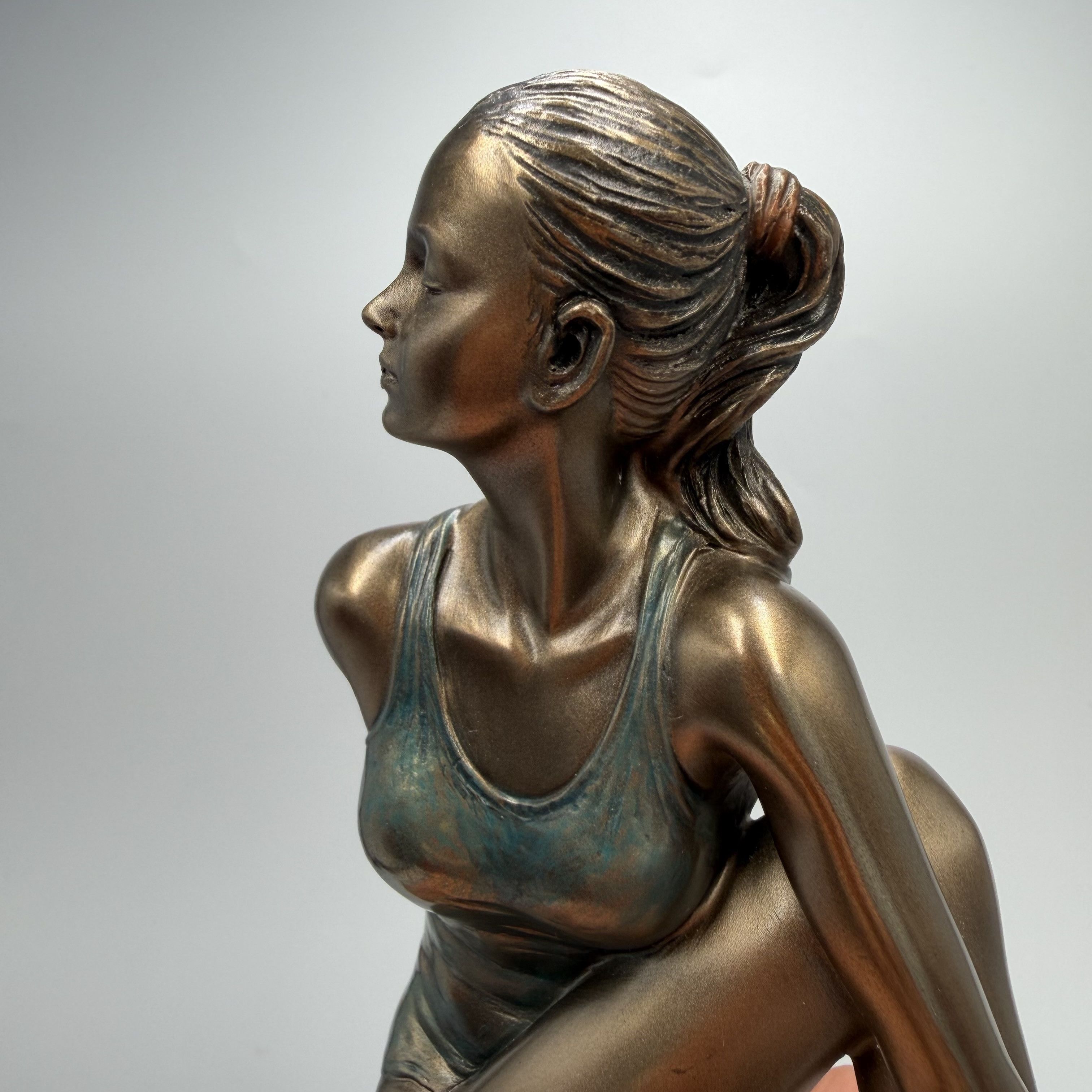 Other Yogini Statue Bronze Finish Yoga Woman Figurine 13 cm Size ONE SIZE - 3 Thumbnail