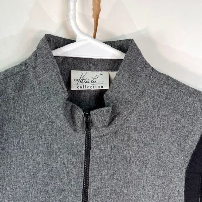 Lee Kathie Lee Vest Womens Size S Gray Full Zipper Pockets Light Weight Jacket Size S / US 4 / IT 40 - 2 Thumbnail