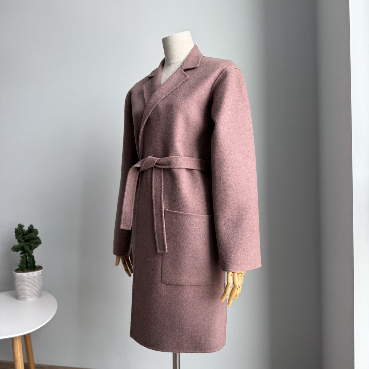 Bottega Veneta Bottega Veneta 100% Cashmere Belted Trench Coat Pink Size S / US 4 / IT 40 - 6 Thumbnail