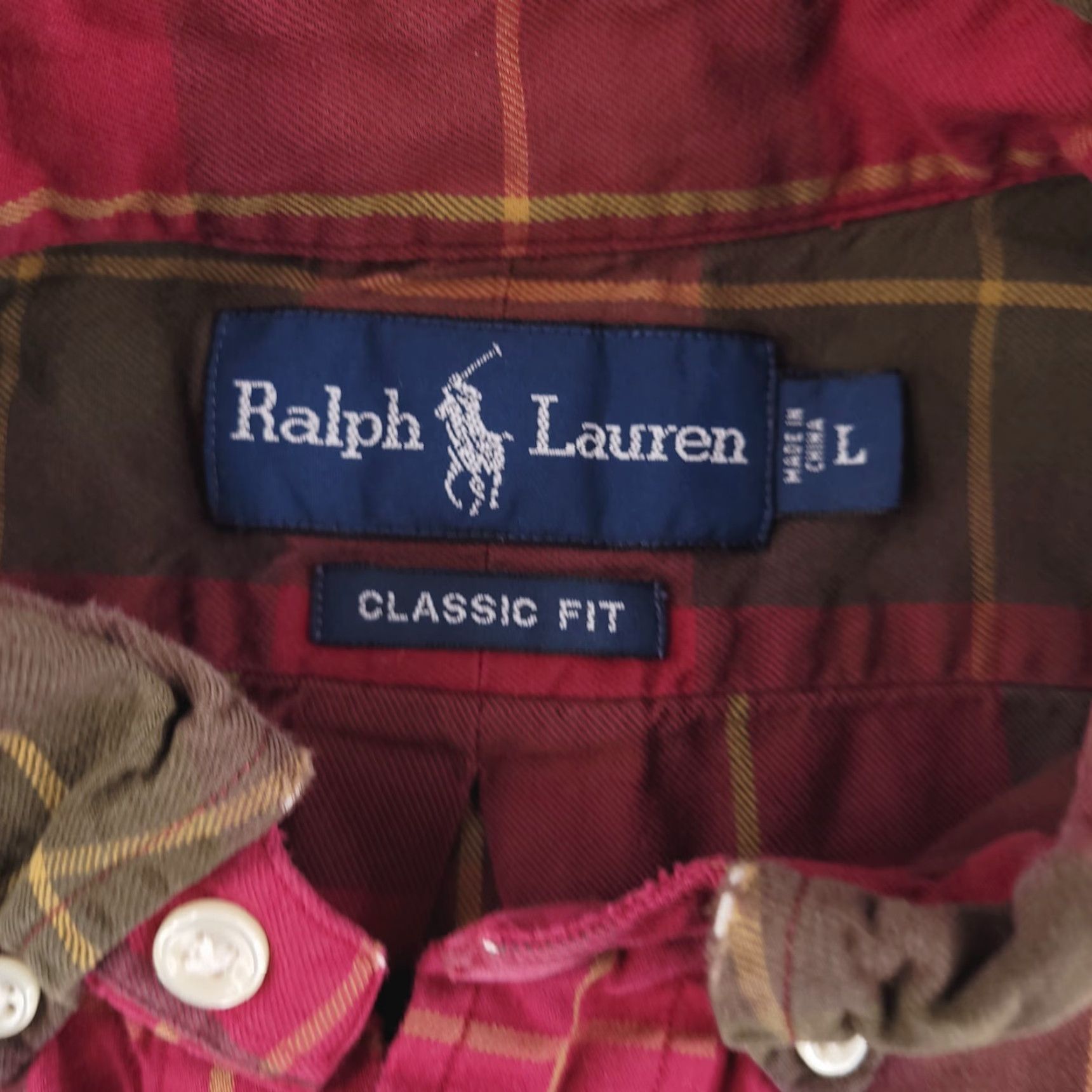 Polo Ralph Lauren Polo Ralph Lauren Shirt Mens Large Flannel Distressed Red Plaid Long Sleeve Size US L / EU 52-54 / 3 - 4 Thumbnail