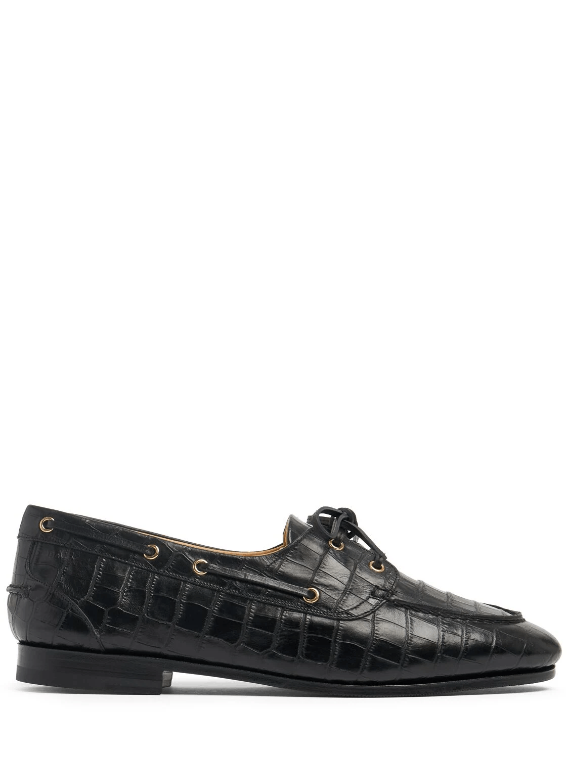 BALLY Pathy Black Embossed Leather Loafers