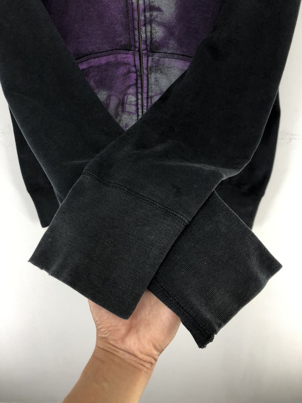 Vintage Obey Big Print Faded Black Hoodie Sweatshirts Hoodies