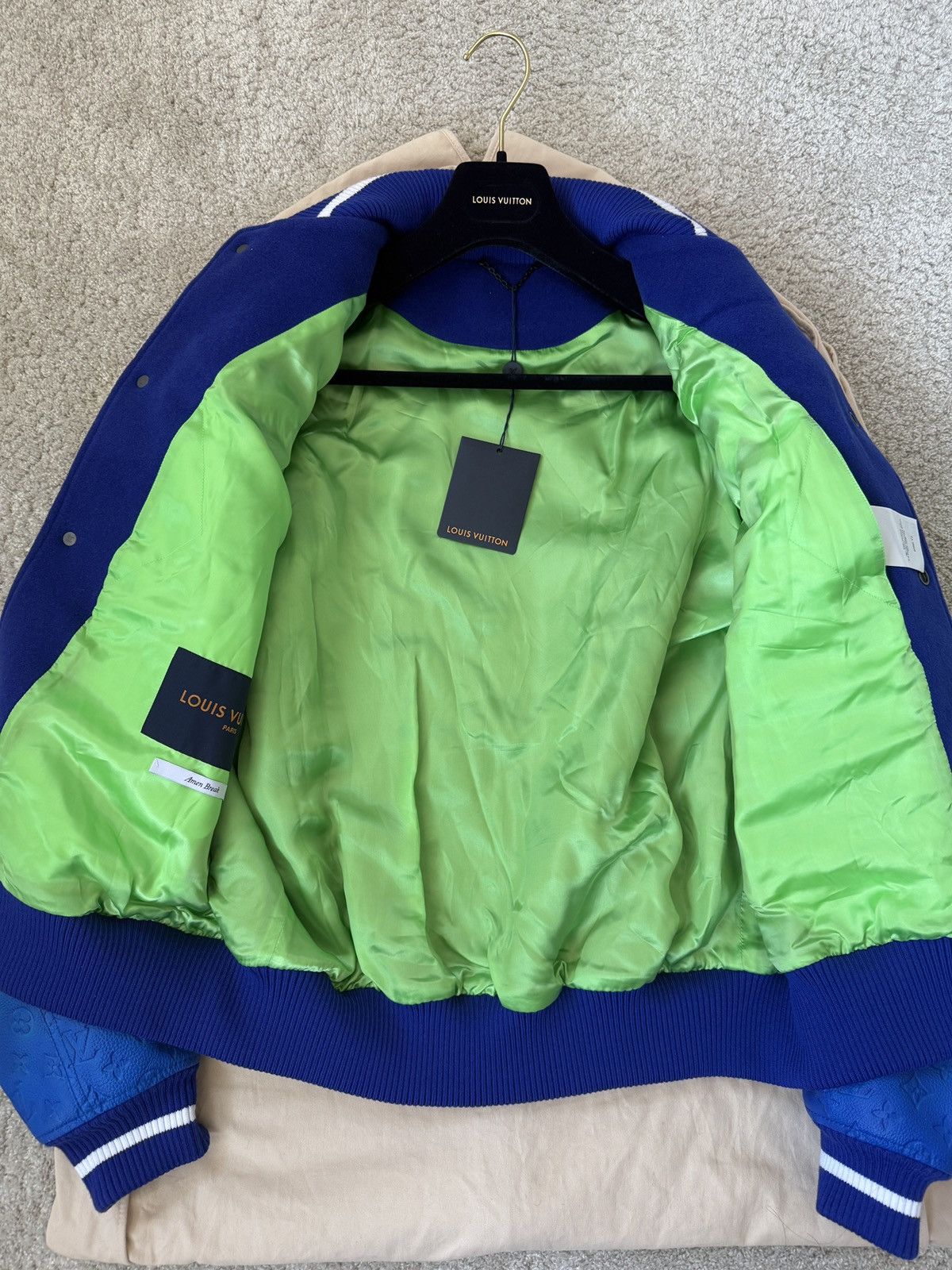 Louis Vuitton Louis Vuitton x Virgil Abloh Leather Gradient Varsity Jacket Size US L / EU 52-54 / 3 - 4 Thumbnail