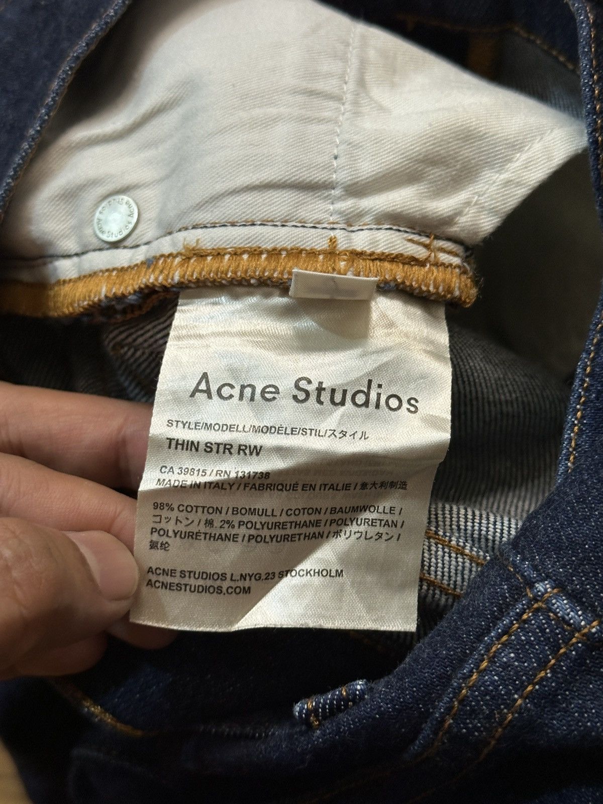Acne Studios Acne Studio Thin Str Rw Denim Jeans Size US 28 / EU 44 - 10 Thumbnail