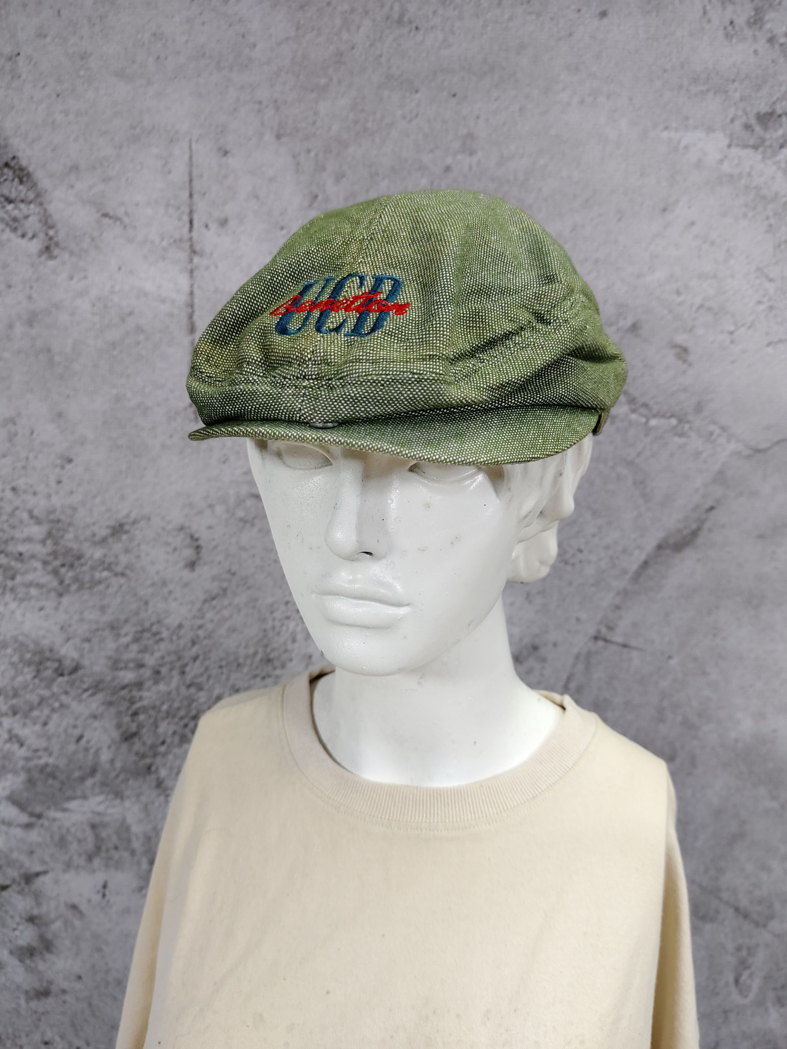 United Colors Of Benetton 90s UCB- Classic Streetwear Embroidered Logo Flat Cap Size ONE SIZE - 10 Thumbnail