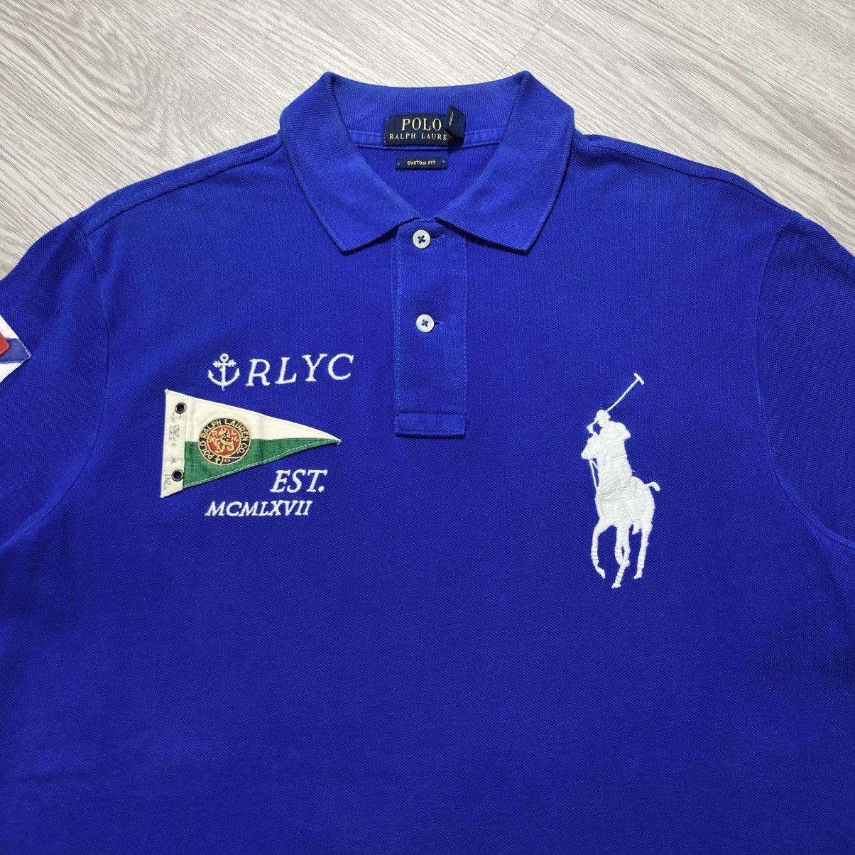 Polo Ralph Lauren Vintage Polo Ralph Lauren RLYC Polo T-shirt Royal Blue Size US M / EU 48-50 / 2 - 3 Thumbnail