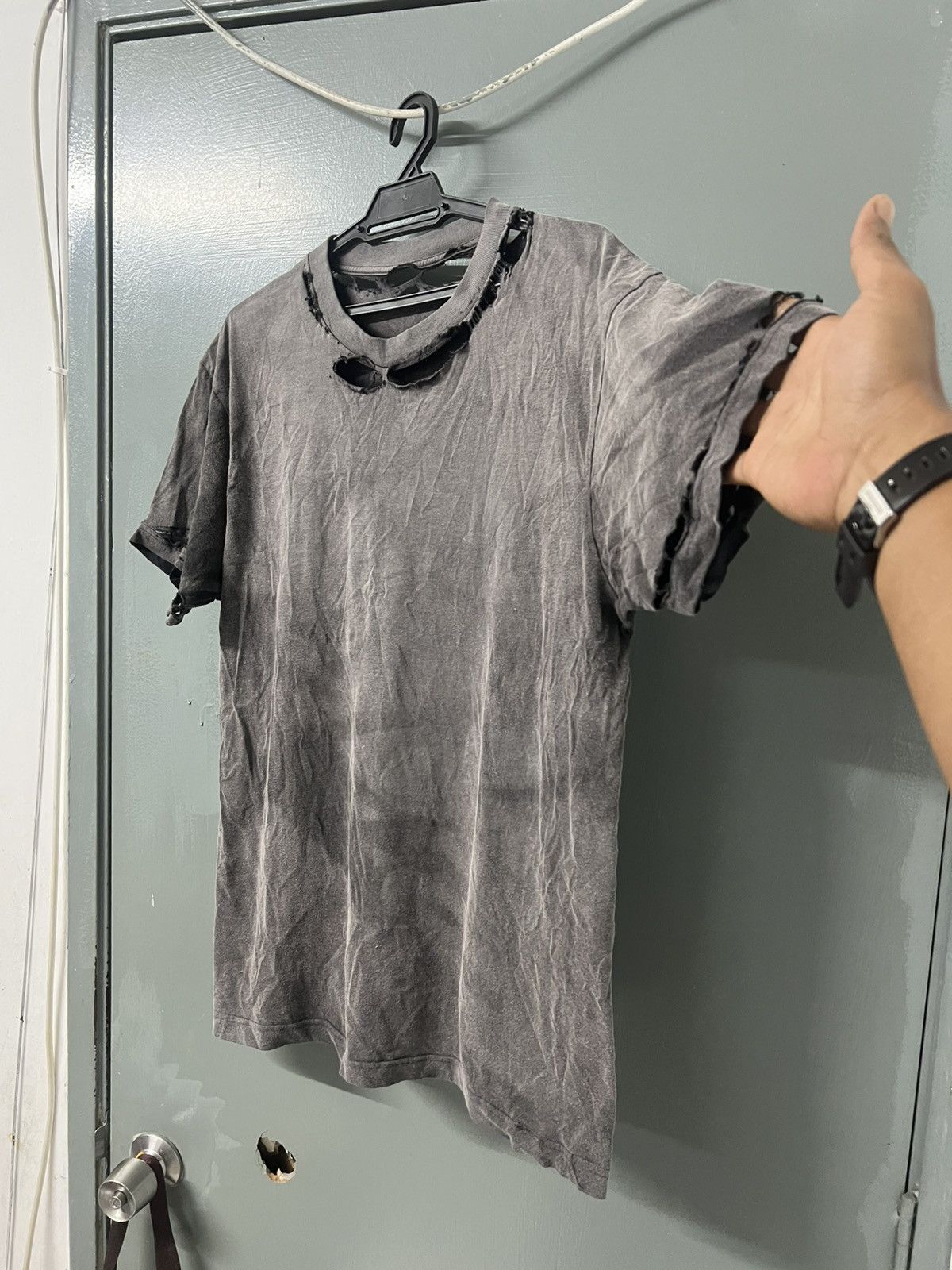 THRASHED SUN FADED ERD GRUNGE T-SHIRT
