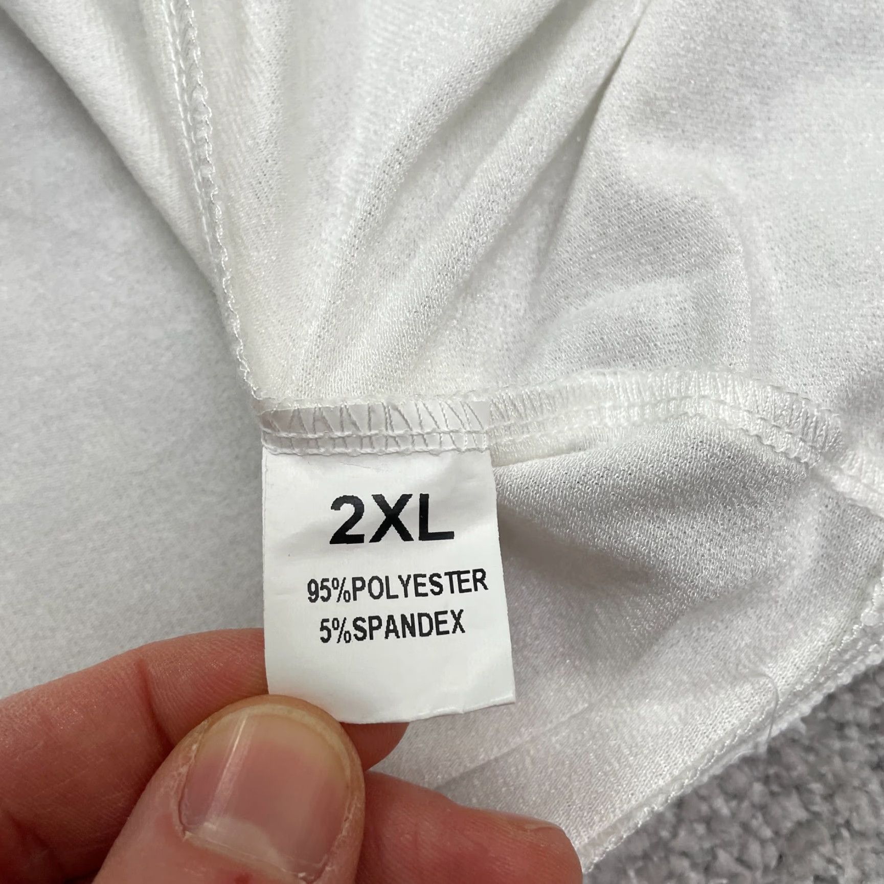 Vintage Unbranded Blouse Womens 2XL White Crew Neck Sheer Short Sleeve Stretch Casual Shirt Ladies Black Friday Style Size XXL / US 16-18 / IT 52-54 - 7 Thumbnail