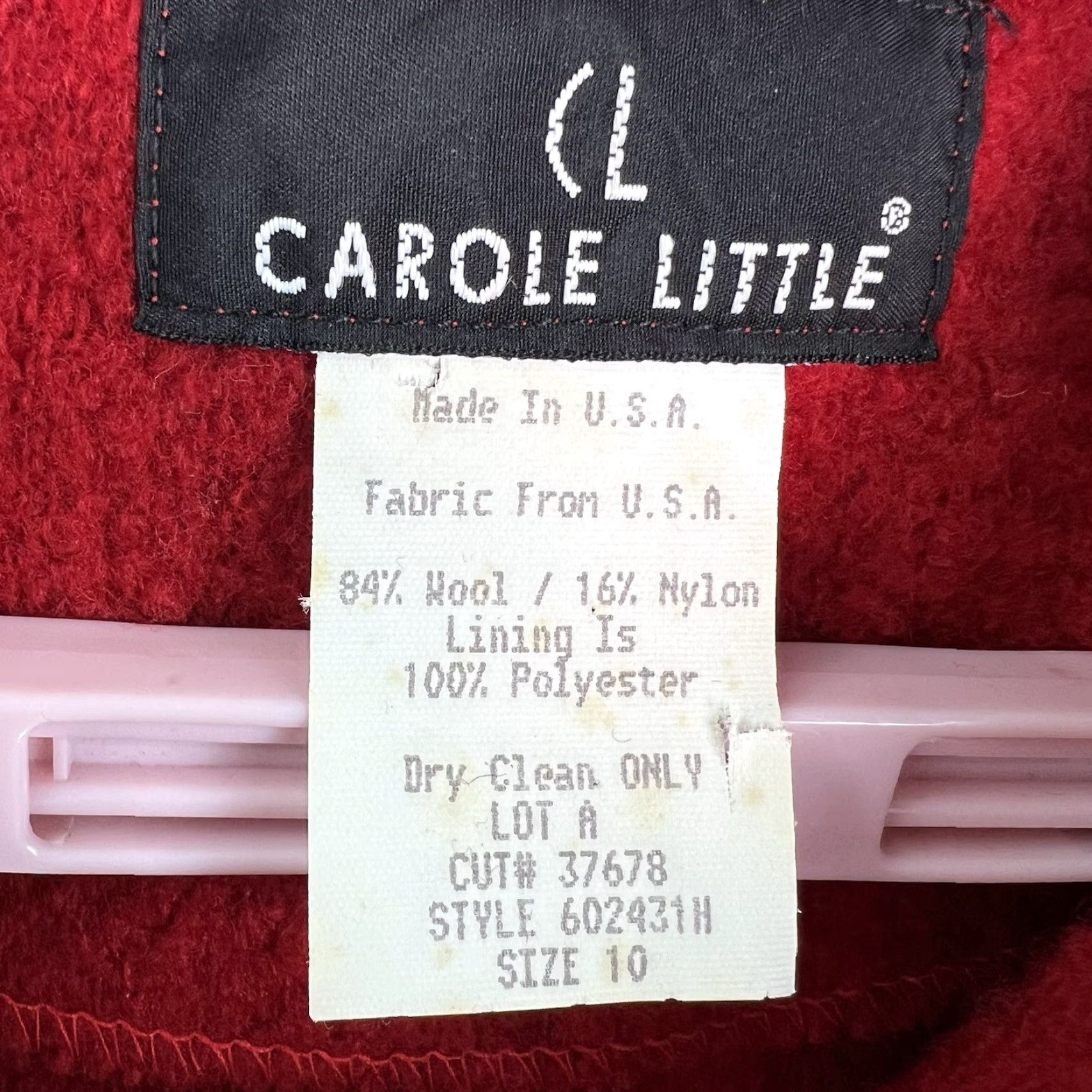 Vintage VINTAGE Carole Little Blazer Womens Size 10 Red Wool Blend Lined NWT Size L / US 10 / IT 46 - 5 Thumbnail