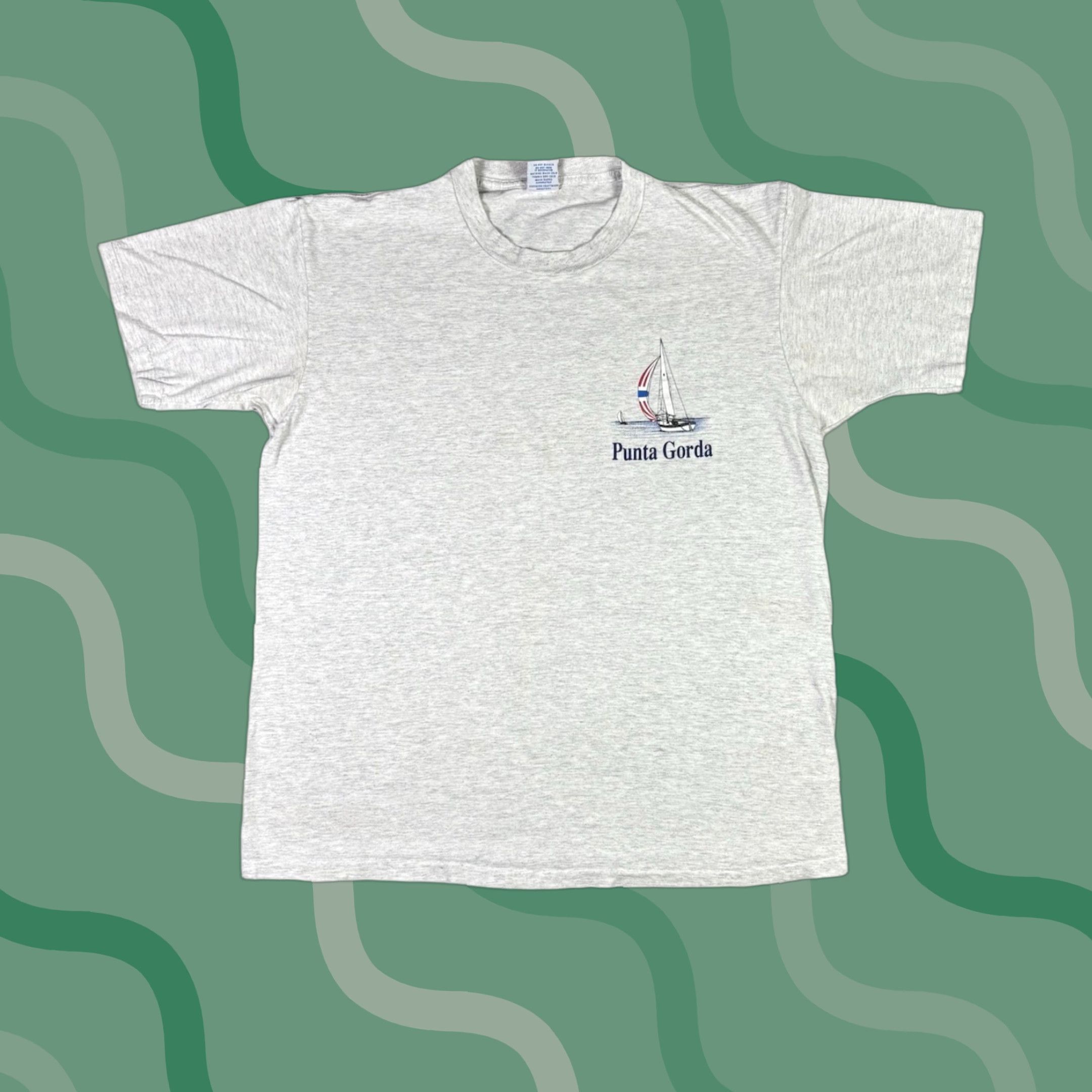 Vintage VINTAGE Punta Gorda T Shirt Sailing Ship Promo Art Single Stitch 90s size XL Size US XL / EU 56 / 4 - 1 Thumbnail