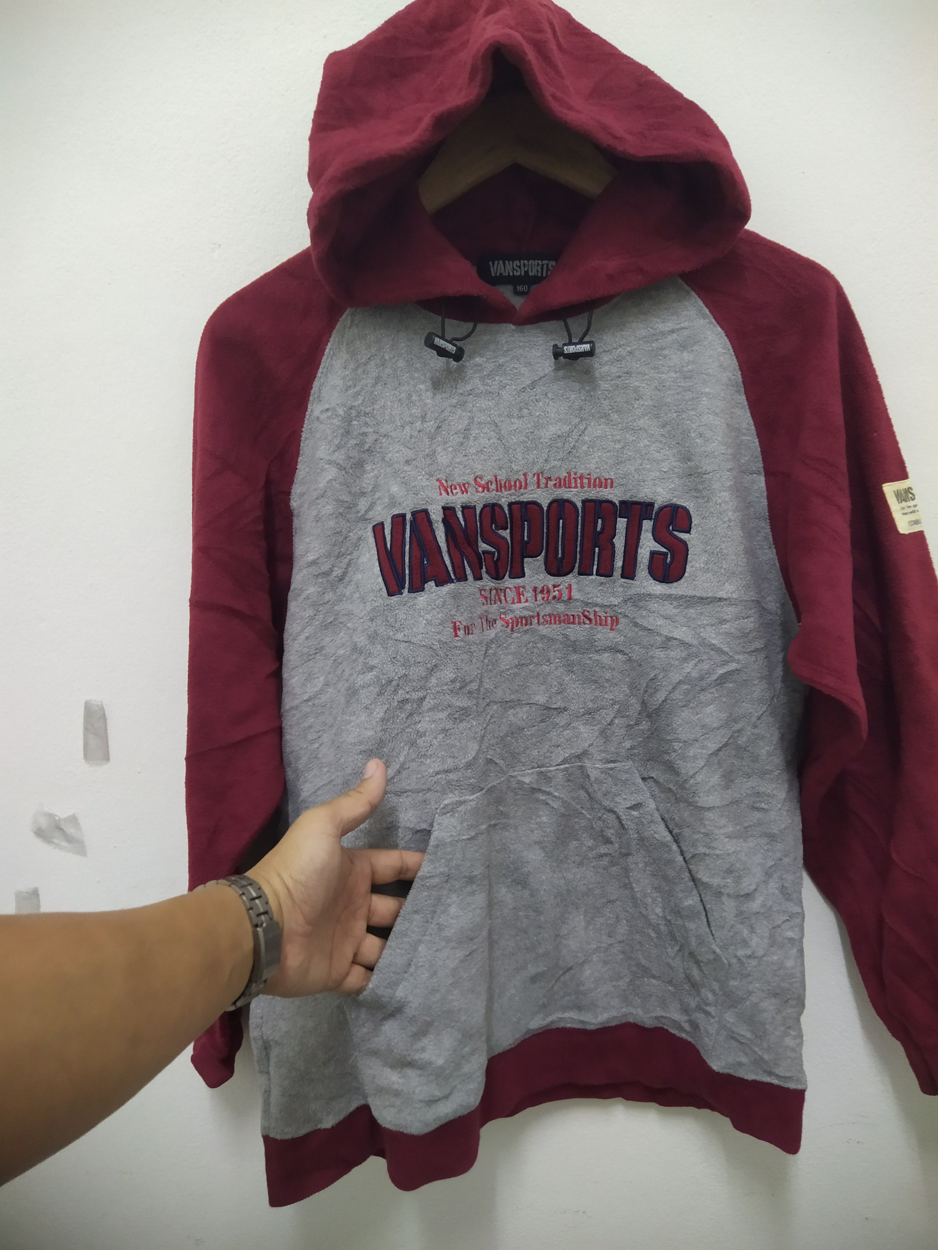 Vans Vansports Japanese Streetwear Colorblock Raglan Hoodie Size US M / EU 48-50 / 2 - 4 Thumbnail