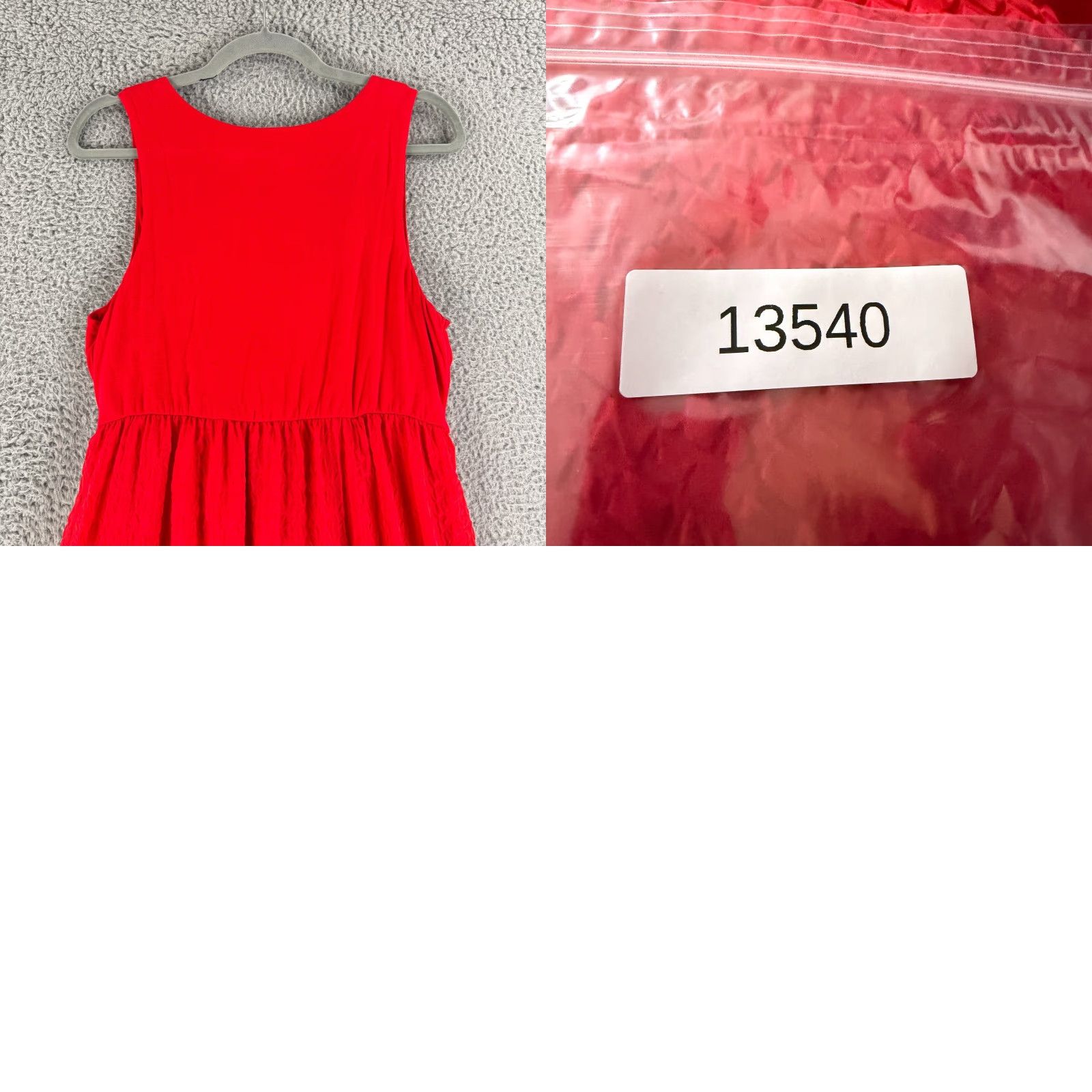 Anthropologie Anthropologie Amadi Mia Dress Womens L Red Crossover Waist Textured Dress Skirt (A-Line) Size 36" / US 14 / IT 50 - 9 Thumbnail