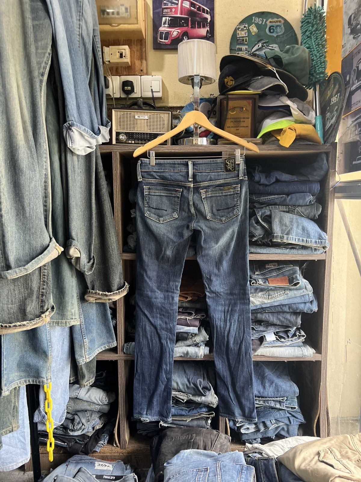 Edwin 🔥Something by Edwin Flared Distressed Denim Size 29" - 3 Thumbnail