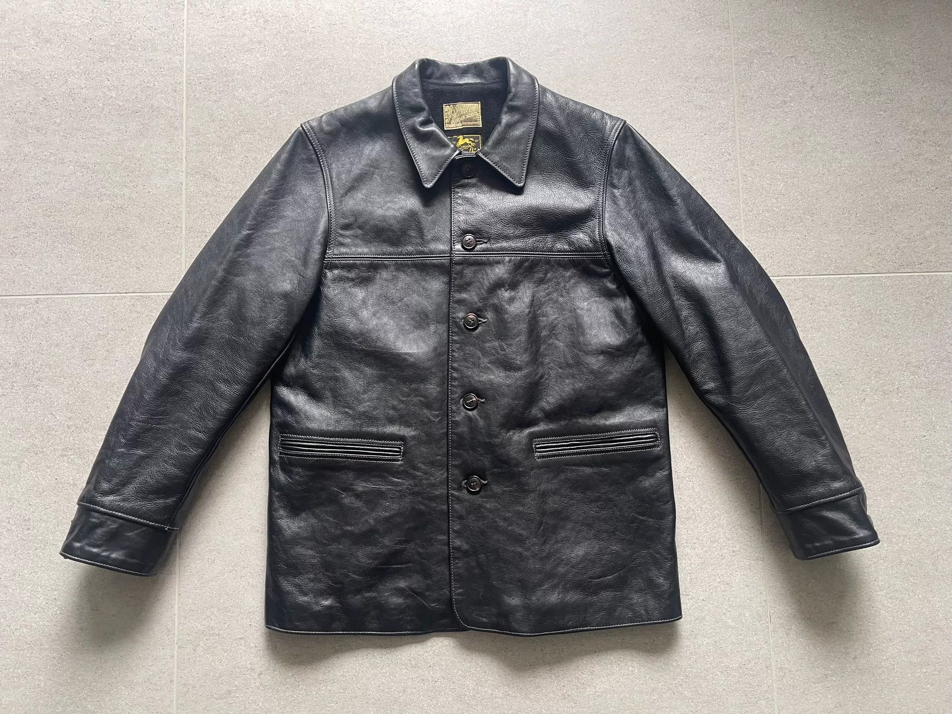 The Real McCoy's joe mccoy black leather car coat Size US L / EU 52-54 / 3 - 1 Thumbnail