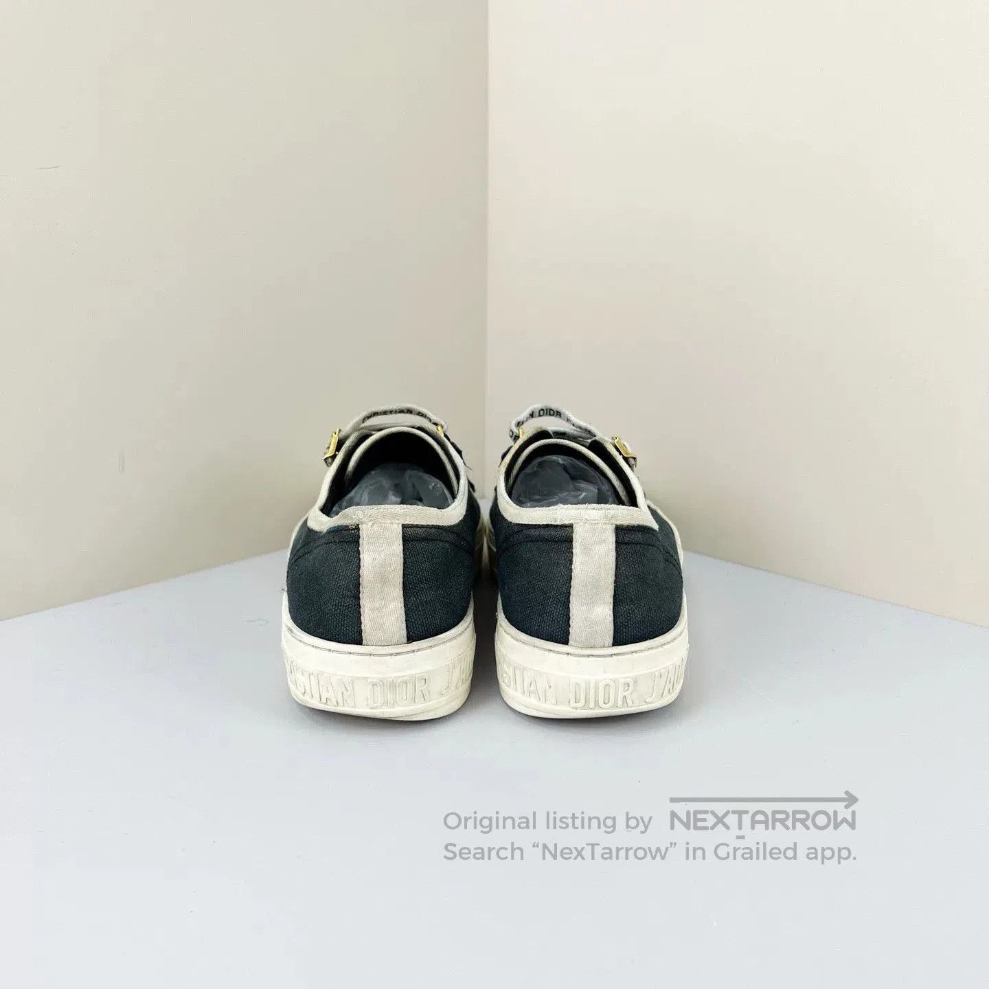 Dior Dior Embroidered Slogan Canvas Sneakers. Size US 5.5 / IT 35.5 - 3 Thumbnail