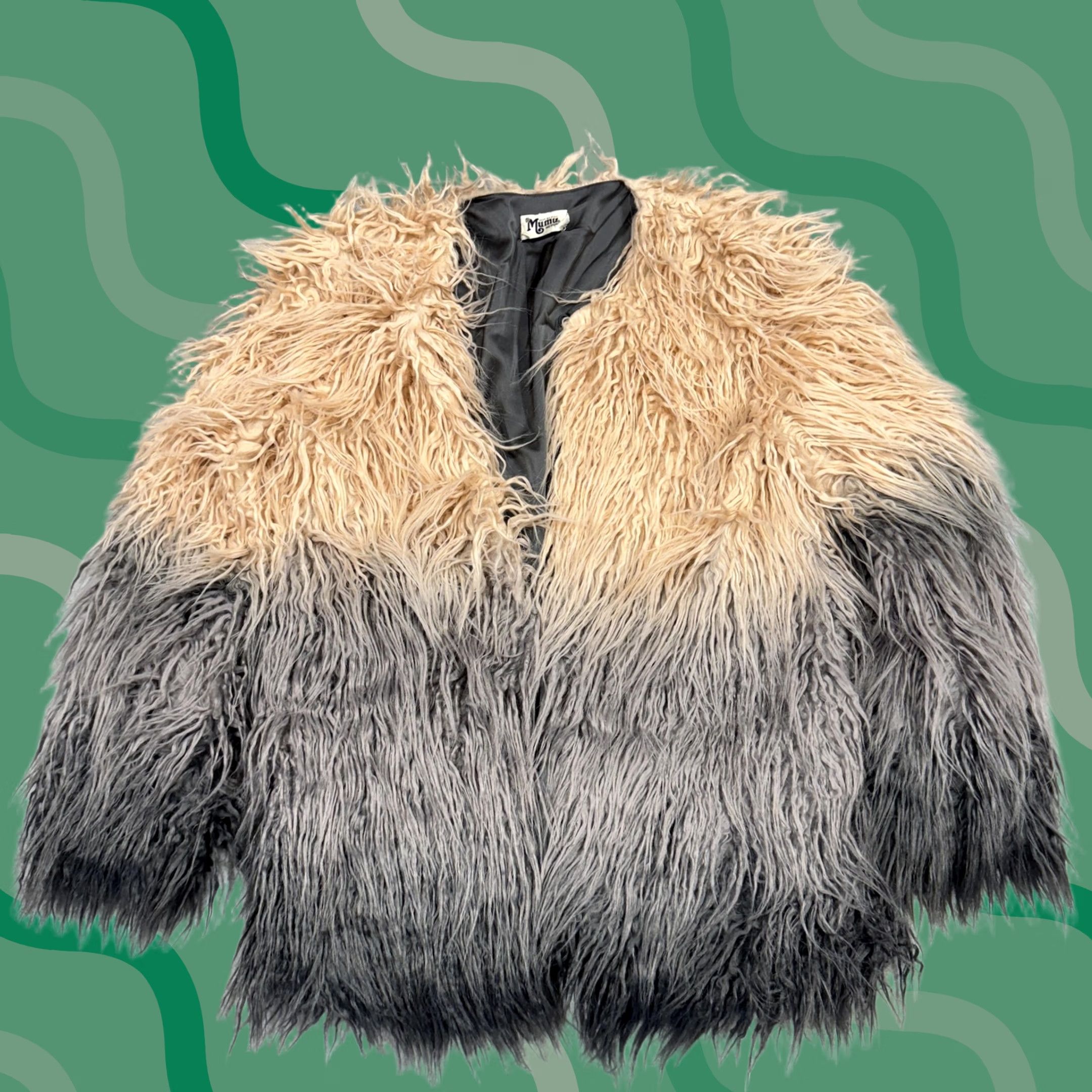 Show Me Your MuMu Show Me Your Mumu Jacket Womens M Tan Gray Faux Fur Shaggy Ombre Coat Size M / US 6-8 / IT 42-44 - 1 Thumbnail