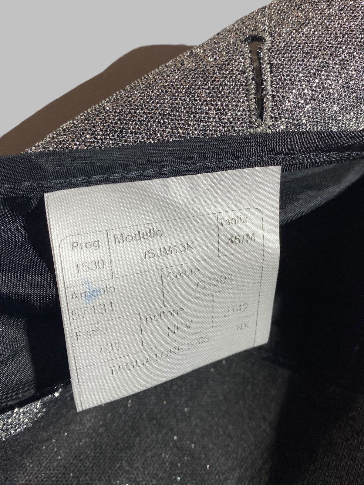 Tagliatore Tagliatore Women’s Glitter Silver Blazer Jacket Size L / US 10 / IT 46 - 22 Thumbnail