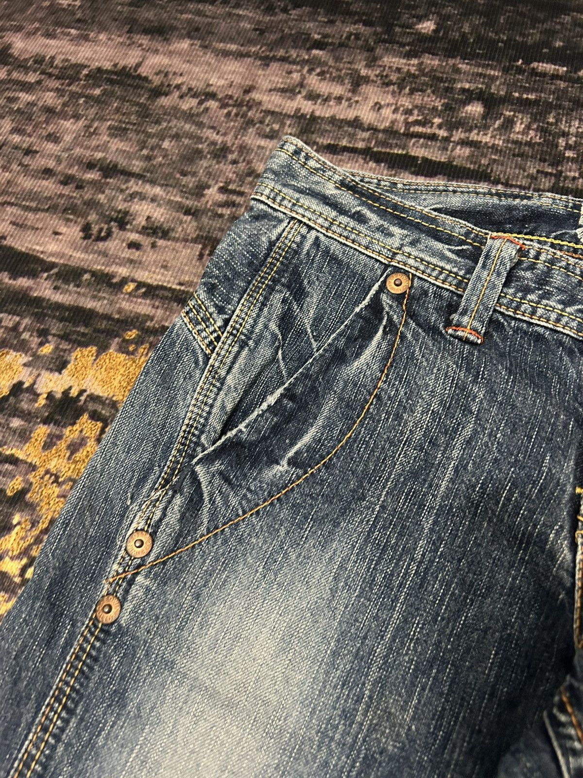 Edwin Vintage Edwin Mud Wash Flare Jeans Size US 28 / EU 44 - 7 Thumbnail