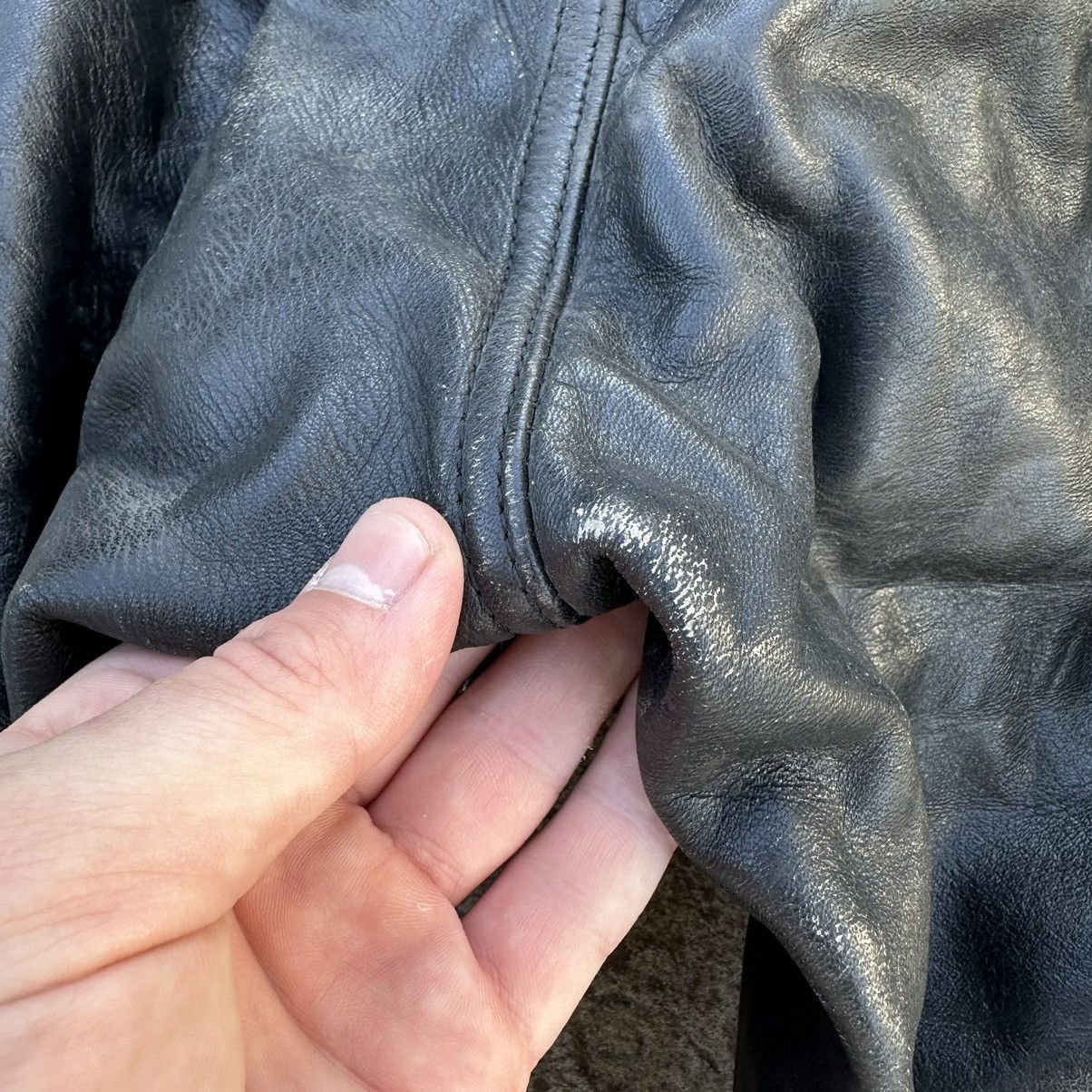 Vintage Vintage Moto Leather Pants Overalls Style USA 90s Y2K Size US 33 - 9 Thumbnail