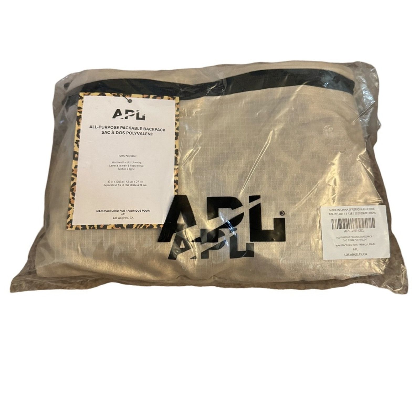 A_PLAN_APPLICATION APL All-Purpose Packable Backpack - Neutral Leopard Size ONE SIZE - 5 Thumbnail