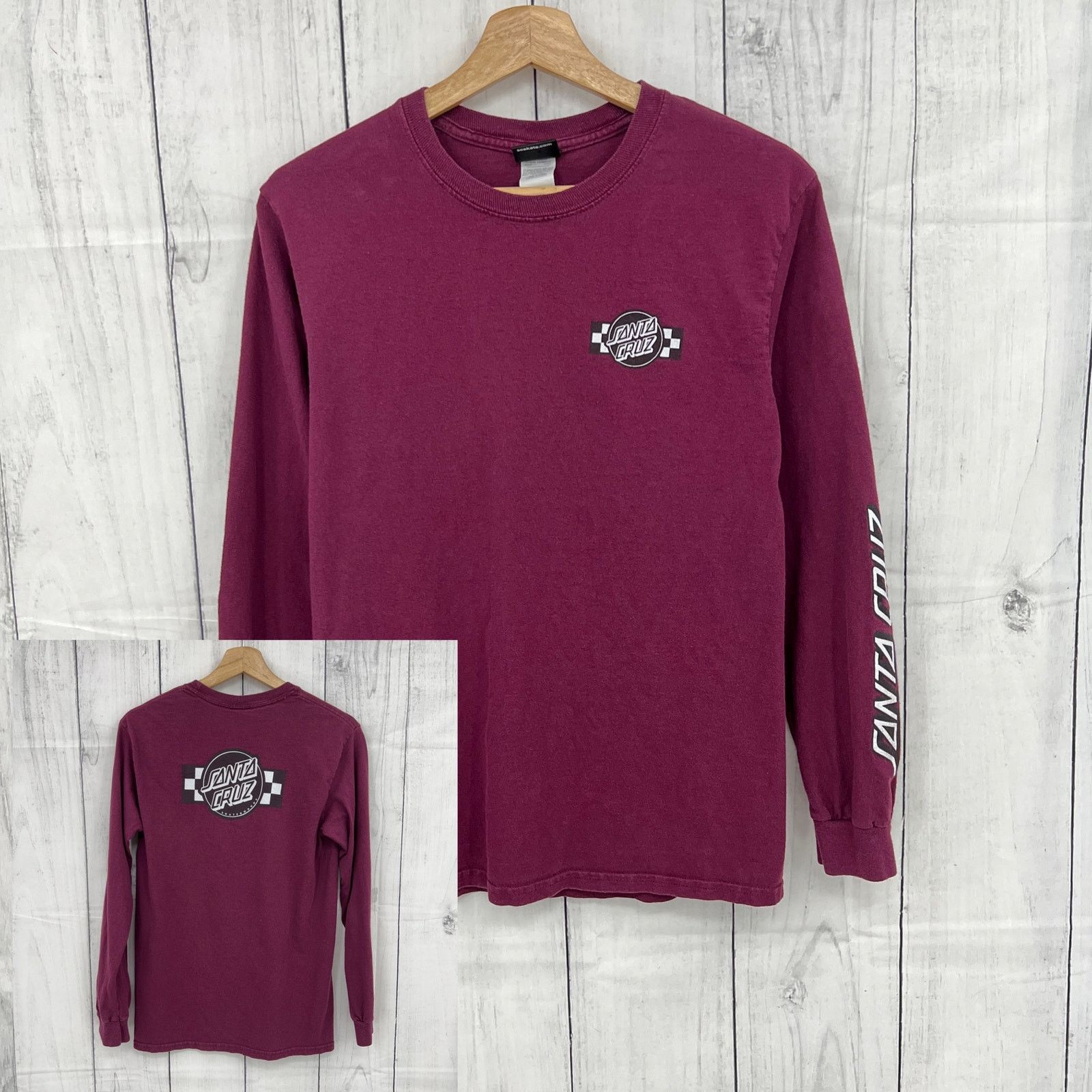 Santa Cruz Skateboards Santa Cruz Skateboard Tee Shirt T-Shirt Burgundy Red SMALL Size US S / EU 44-46 / 1 - 1 Thumbnail