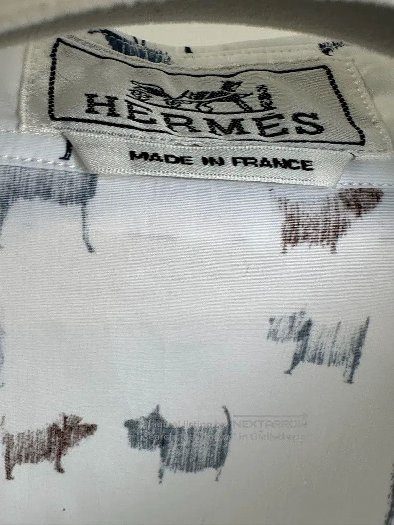 Hermes Hermes Men's sketch dog print shirt Size US XS / EU 42 / 0 - 2 Thumbnail