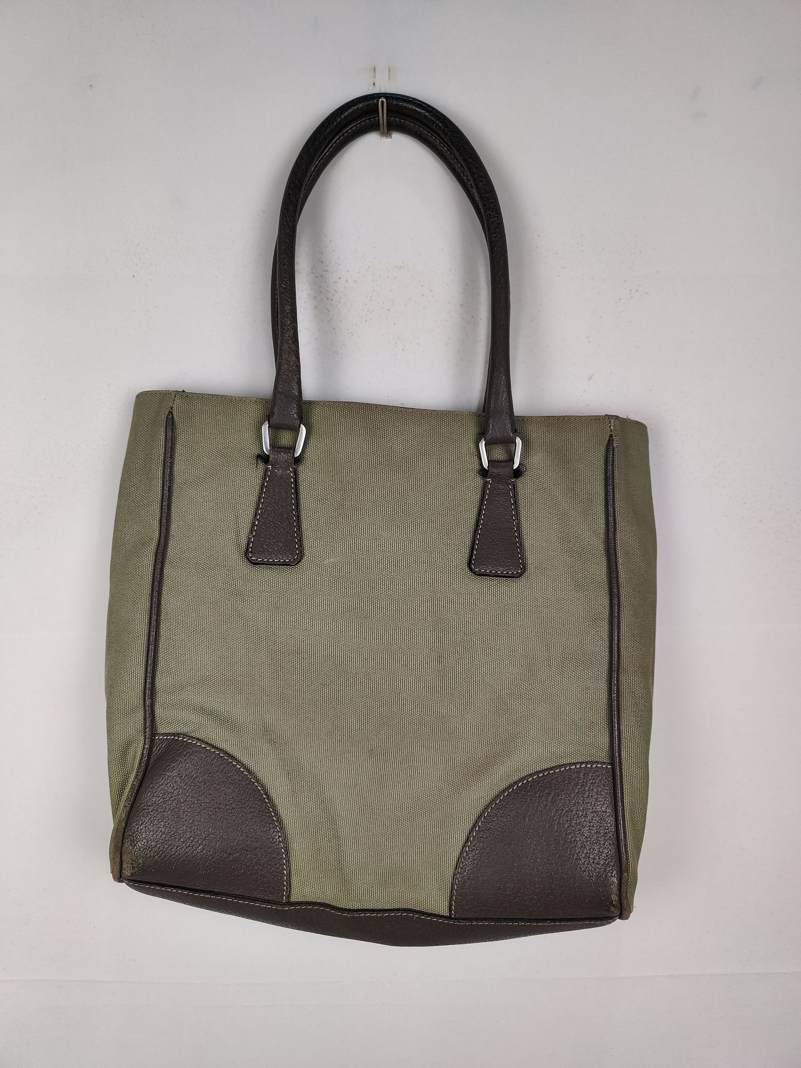 Prada Prada Canvas and Leather Hand Bag Size ONE SIZE - 4 Thumbnail