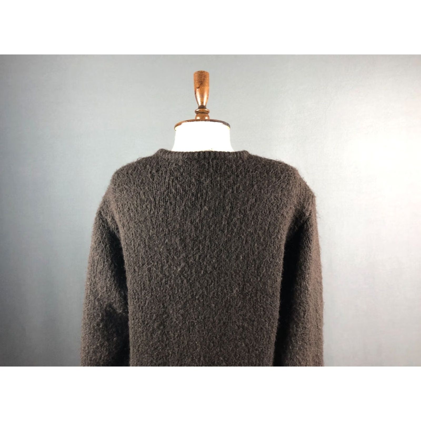 Vintage Rundholz Maxi Dress Brown Long Sleeve Knit Acrylic Modacrylic Polyester Women MBuyers Note? Size M / US 6-8 / IT 42-44 - 5 Thumbnail