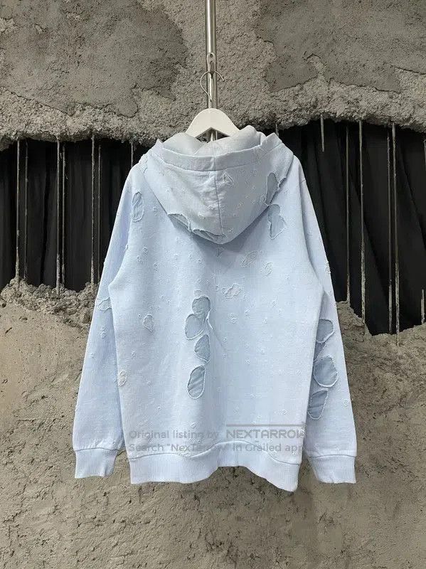 Givenchy Givenchy Light Blue Cotton Long Sleeve Hoodie . Size XS / US 0-2 / IT 36-38 - 2 Thumbnail