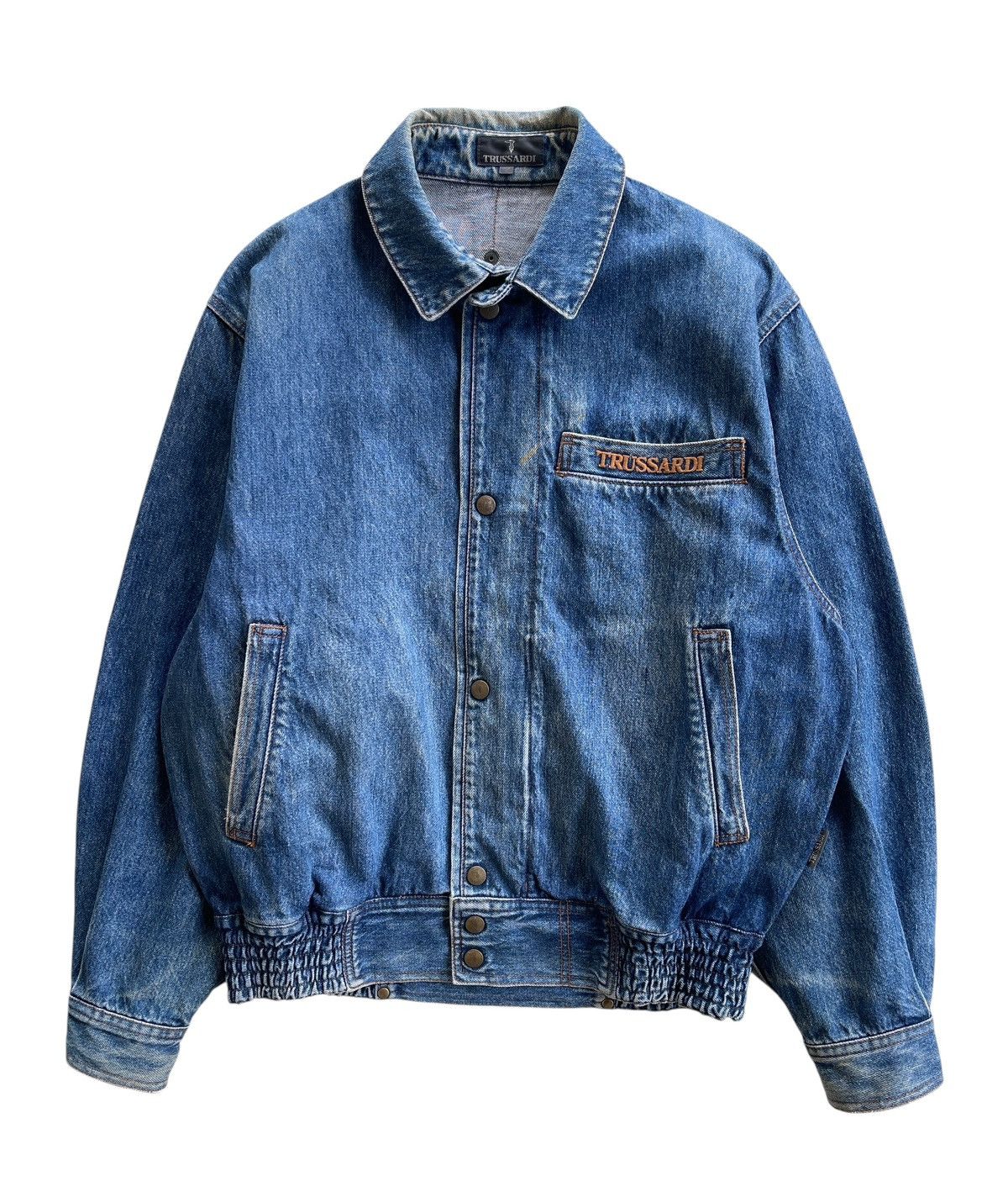 Trussardi Trussardi Denim Bomber Jacket Size US L / EU 52-54 / 3 - 1 Thumbnail