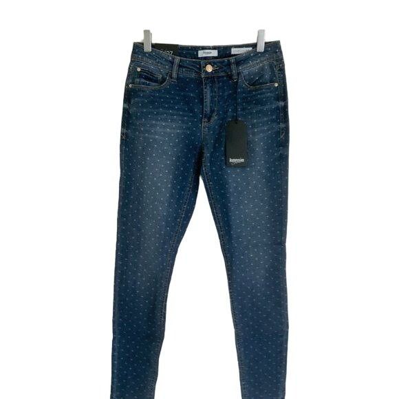 Other Kensie Dark Blue Dot Print Ankle Length Jeans Size 27" / US 4 / IT 40 - 3 Thumbnail