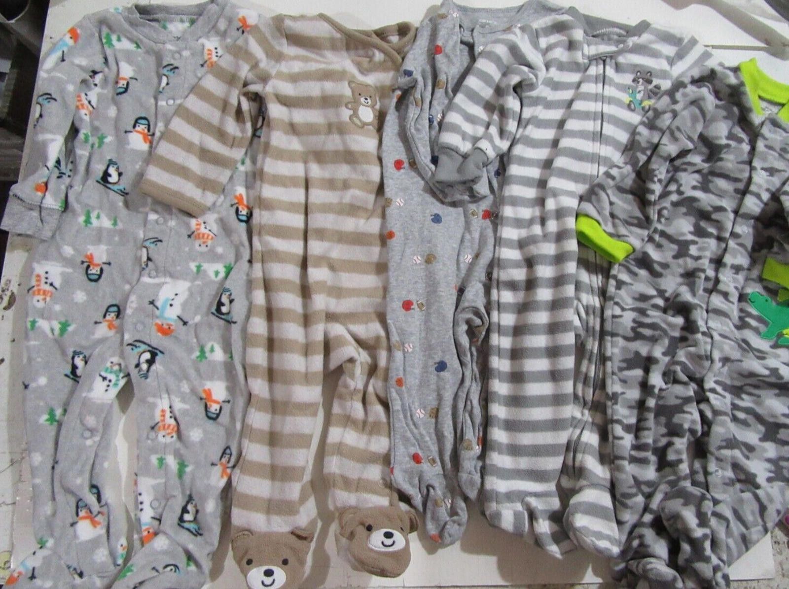 Designer Lot of 5 Carter's Boys Infant 6-9 Months Footed Outfit Size ONE SIZE - 12 Thumbnail