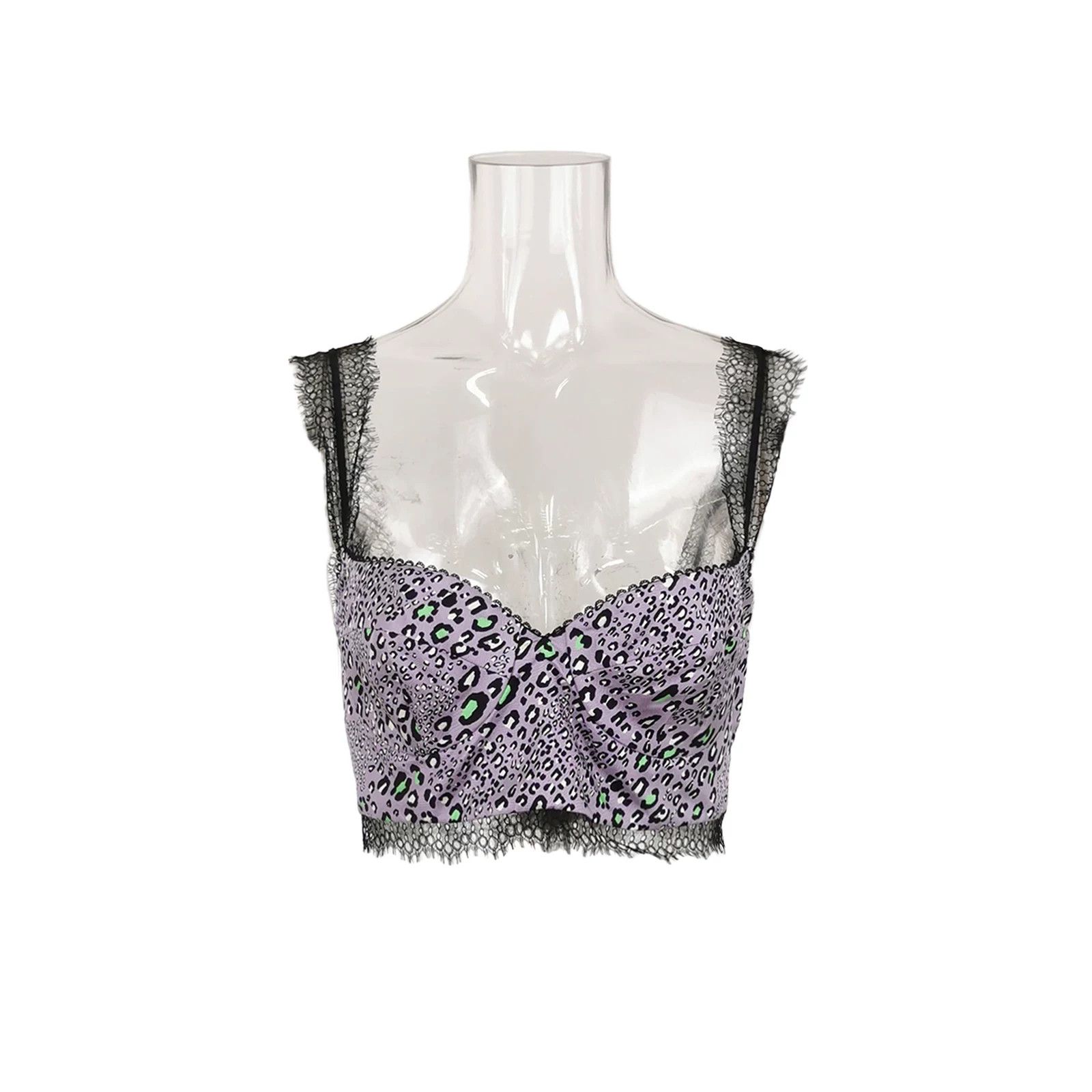 Versace Versace Silk Leopard Print Lace Top Size L / US 10 / IT 46 - 1 Thumbnail