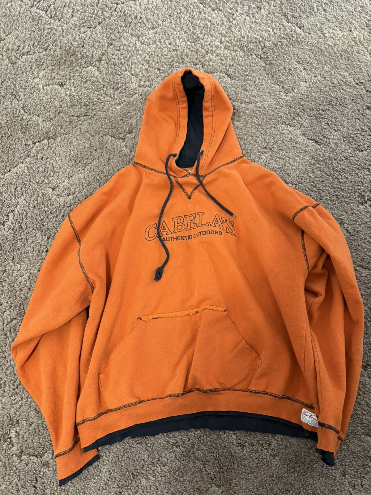 Cabelas × Vintage Blue ocean Cabela orange hoodie Size US XXL / EU 58 / 5 - 1 Thumbnail