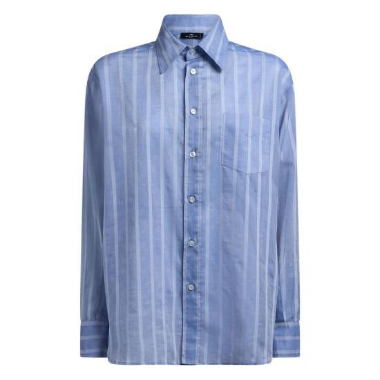 Etro ETRO Women Shirts AKA17 WRIA0034 X0840 BLUE Size XS / US 0-2 / IT 36-38 - 1 Thumbnail