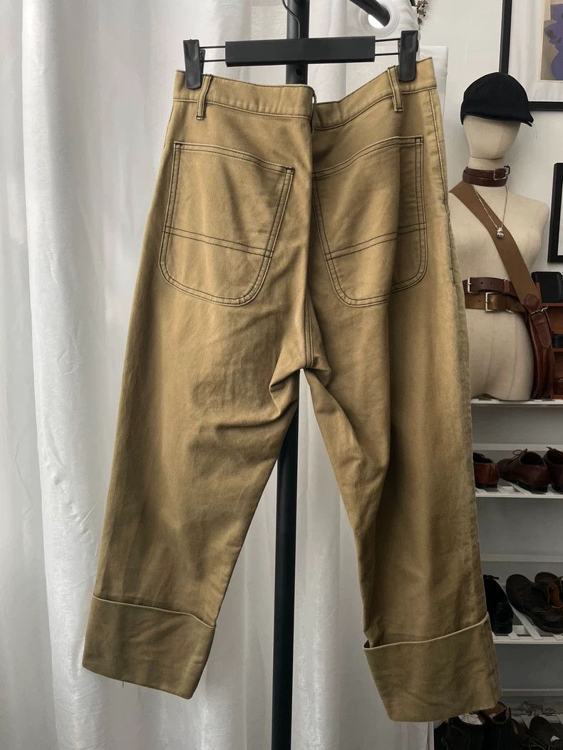 Comme des Garcons Comme des Garçons size xs Khaki slacks cropped pants Size US 28 / EU 44 - 2 Thumbnail