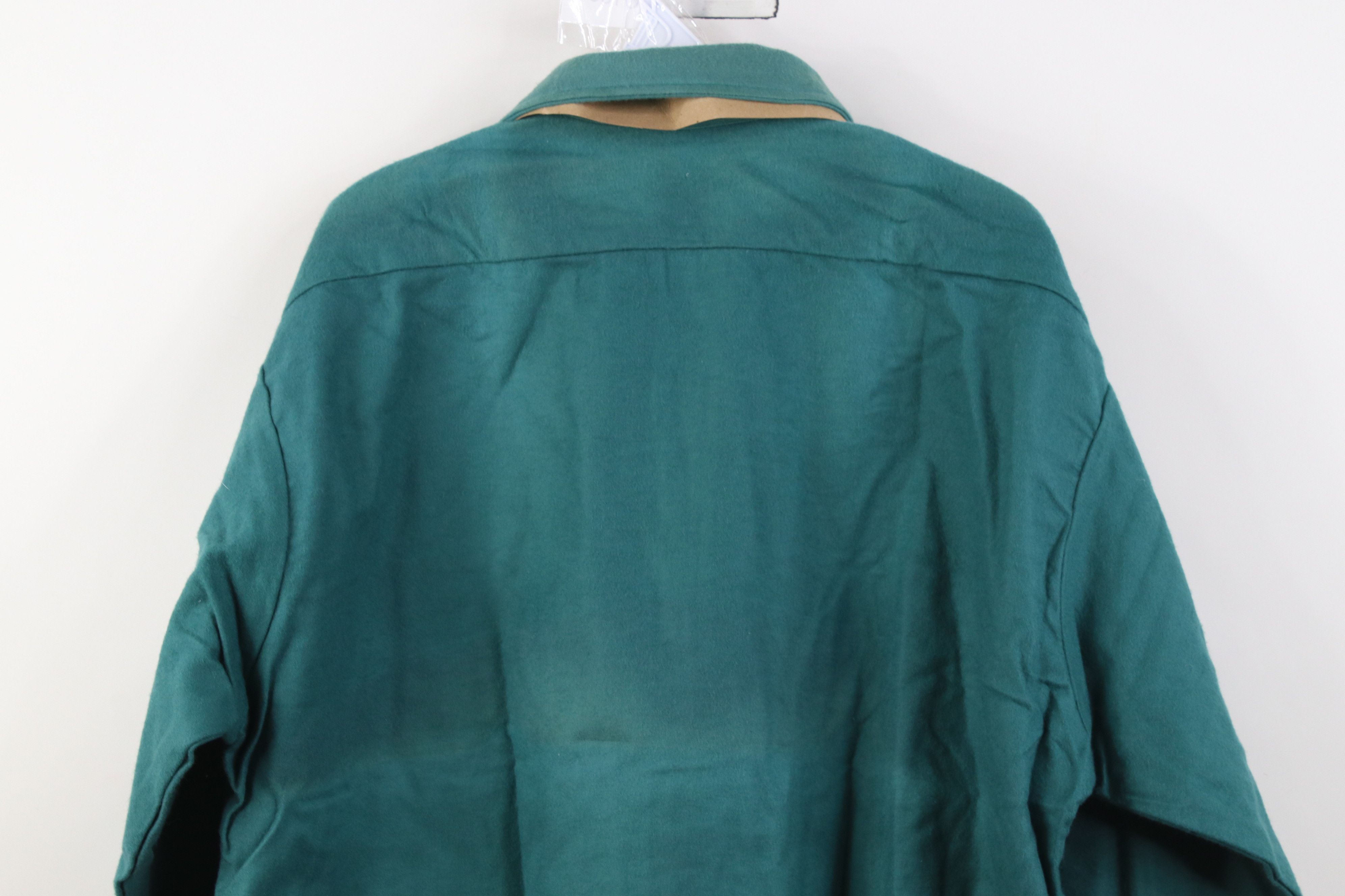 Vintage Deadstock Vintage 70s 80s Cloth Button Shirt Green USA Size US XL / EU 56 / 4 - 17 Thumbnail
