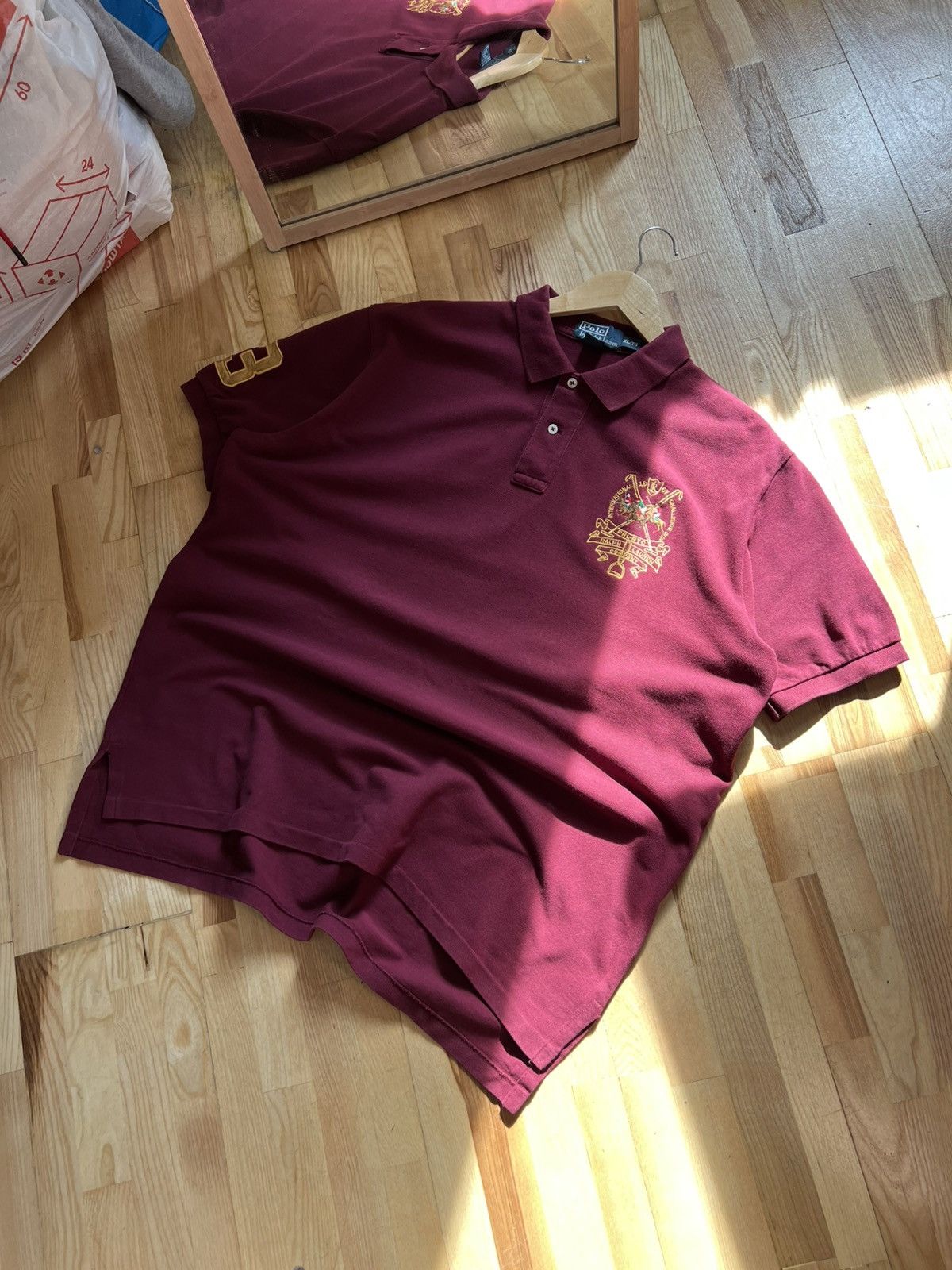 Polo Ralph Lauren Vintage Ralph Lauren Polo XL – Rare Crest Logo Rugby Style Size US XL / EU 56 / 4 - 2 Thumbnail